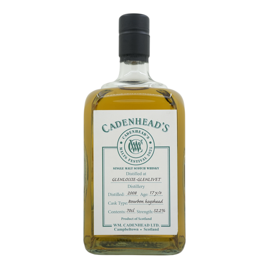 Glenlossie 2008 17 Year Old Warehouse Tasting Festival Edition 2025 Cadenhead's 52.2%
