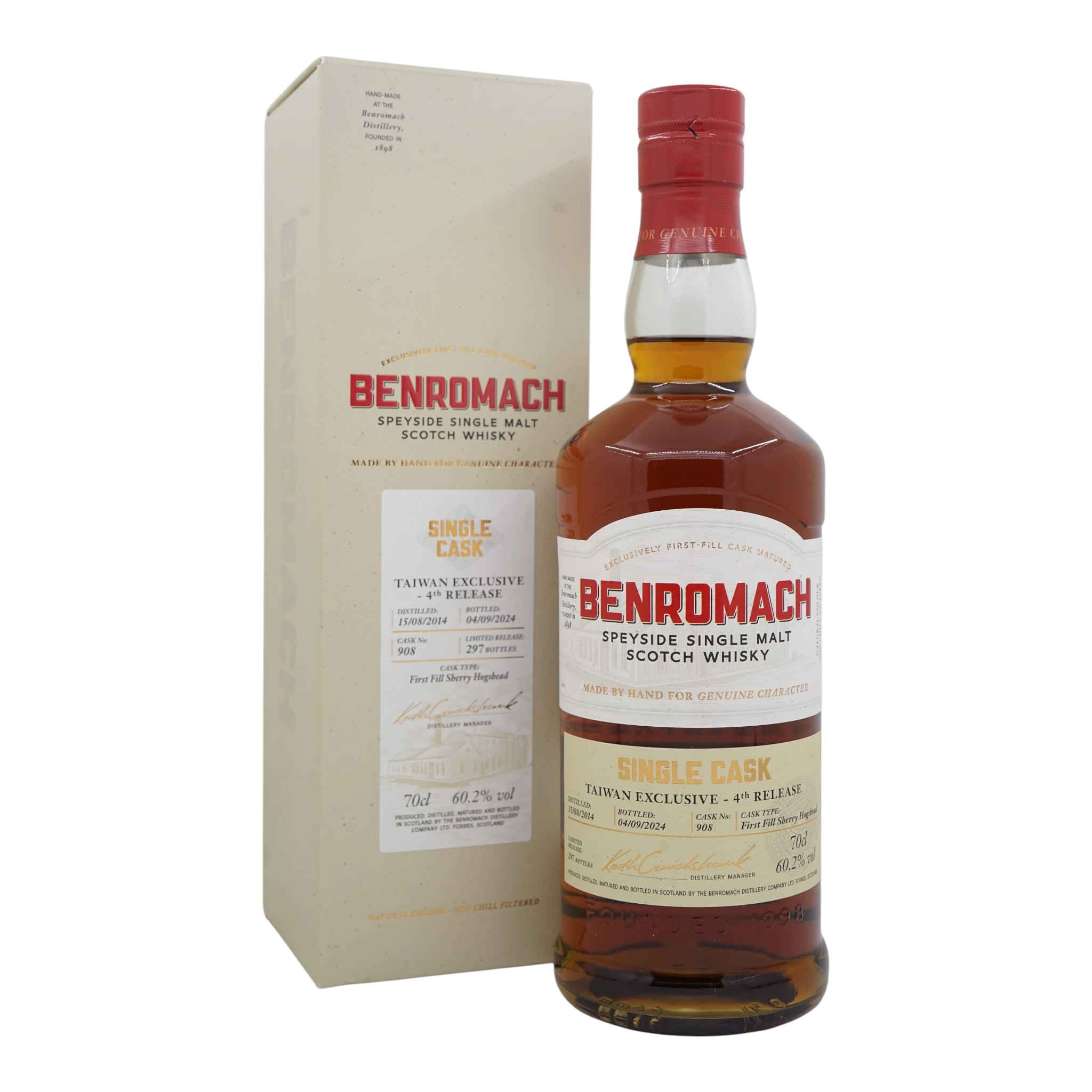 Benromach 2014/2024 Single Cask Taiwan Exclusive - 4th Release #908