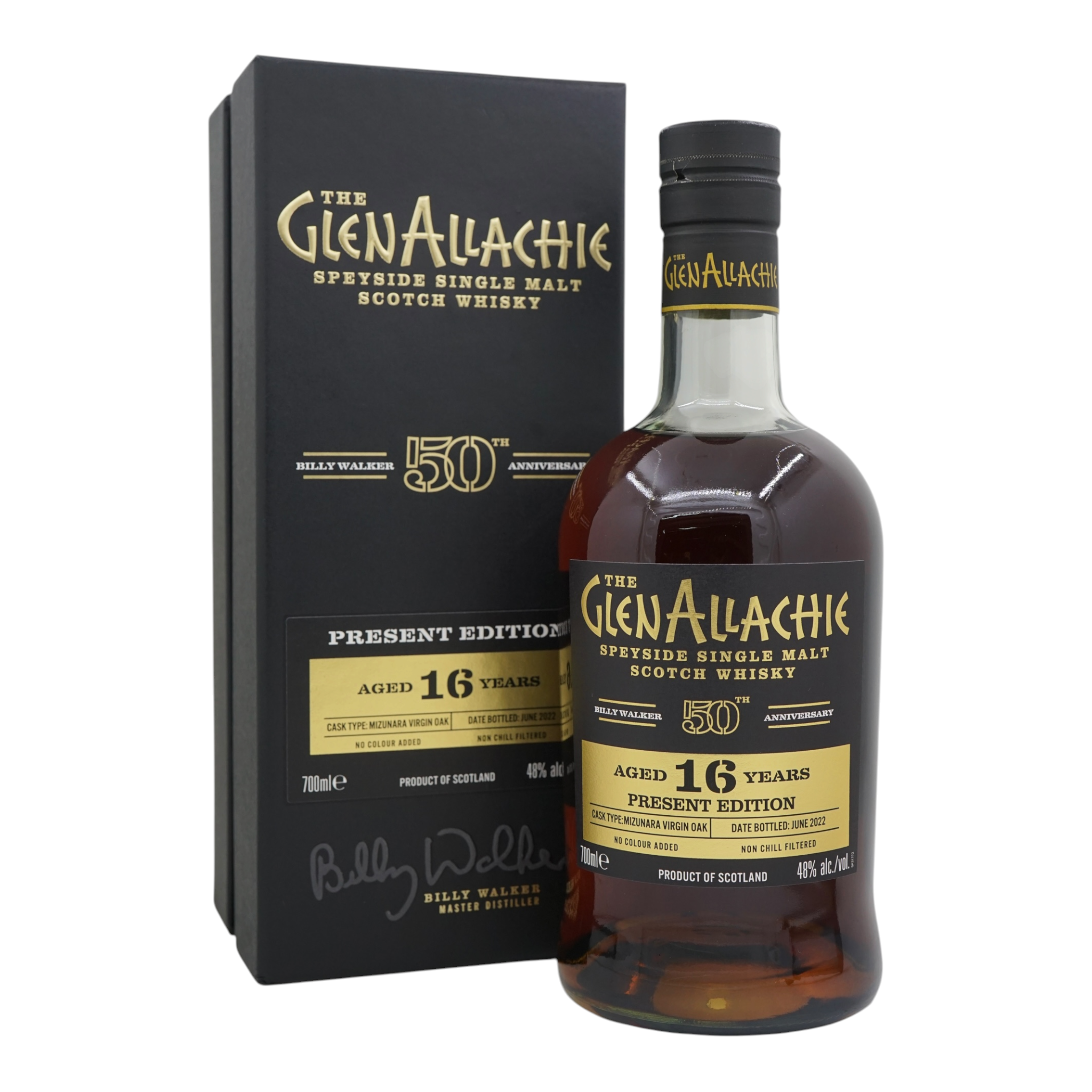 Glenallachie 16 Year Old Present Edition Bottled for Billy Walker 50th Anniversary
