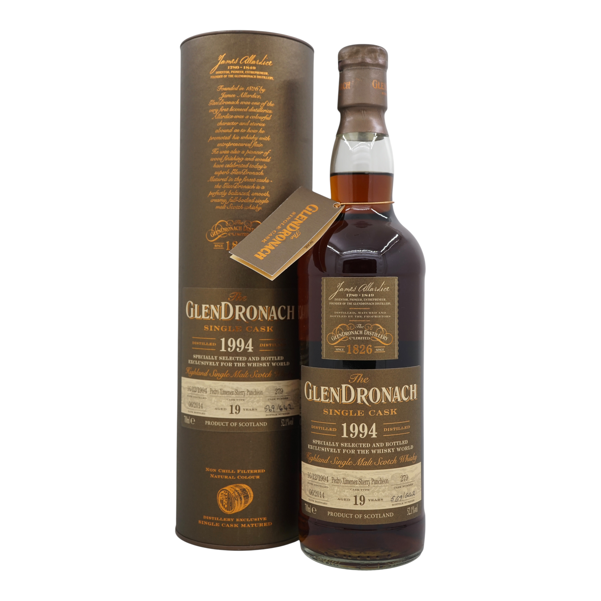 Glendronach 1994/2014 19 Year Old Pedro Ximénez Sherry Puncheon #279