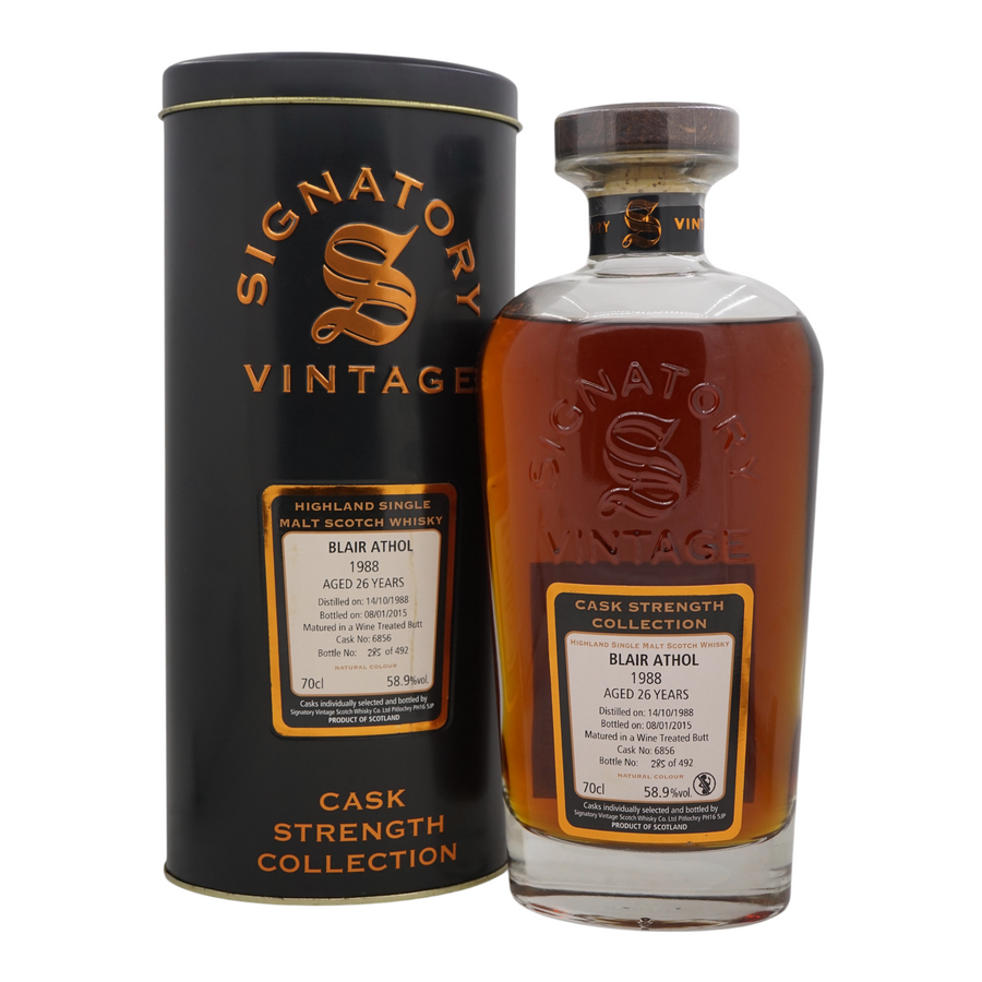 Blair Athol 1988/2015 26 Year Old Cask Strength Collection Signatory Vintage #6856