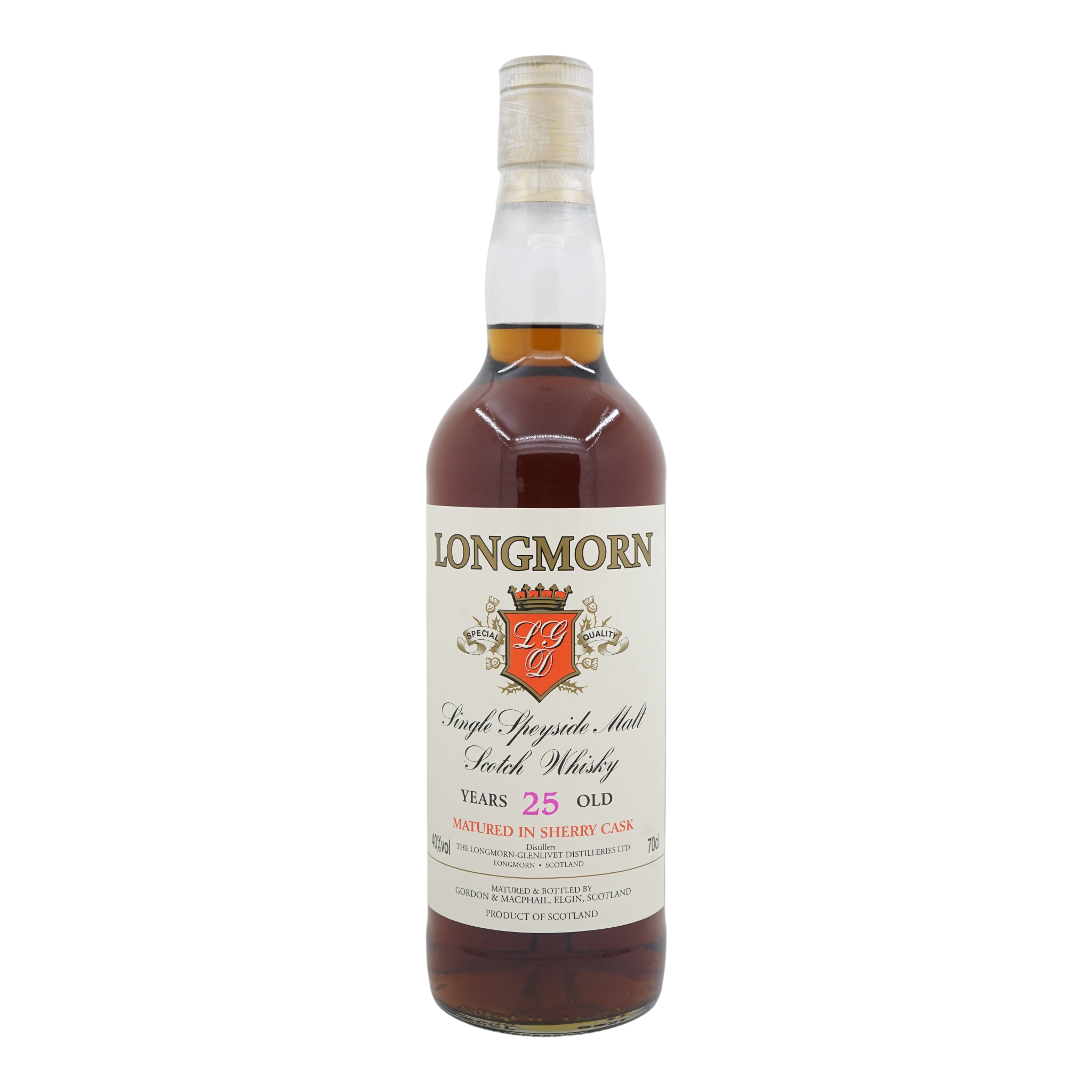 Longmorn 25 Year Old Licensed Bottling Matured in Sherry Cask Gordon&MacPhail