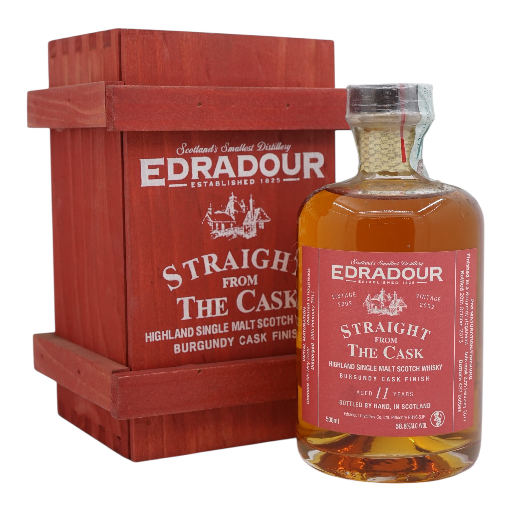 Edradour 2002/2013 11 Year Old Straight From The Cask - Burgundy Cask Finish