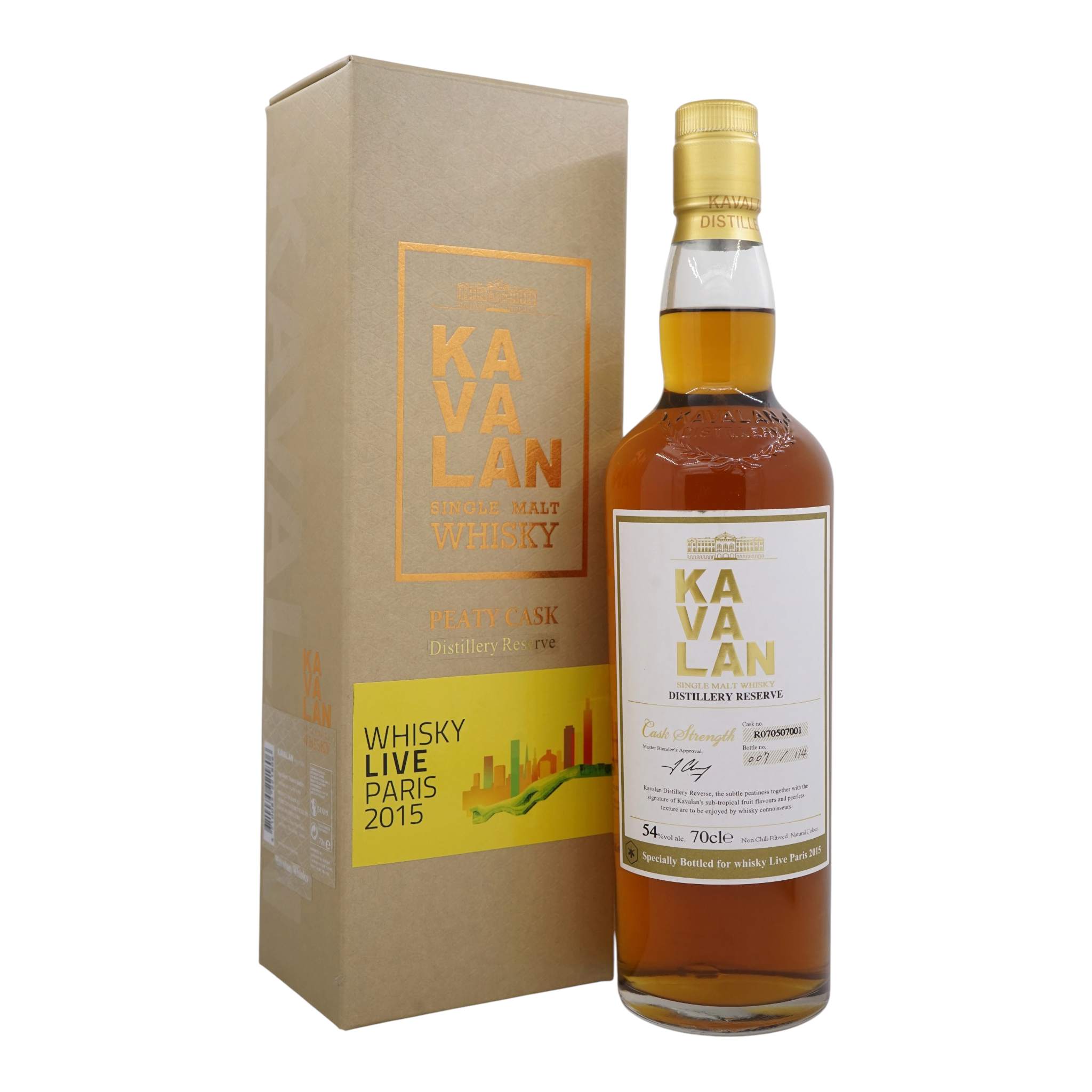 Kavalan 2007/2015 Distillery Reserve Peated Cask Bottled for Whisky Live Paris 2015 R070507001