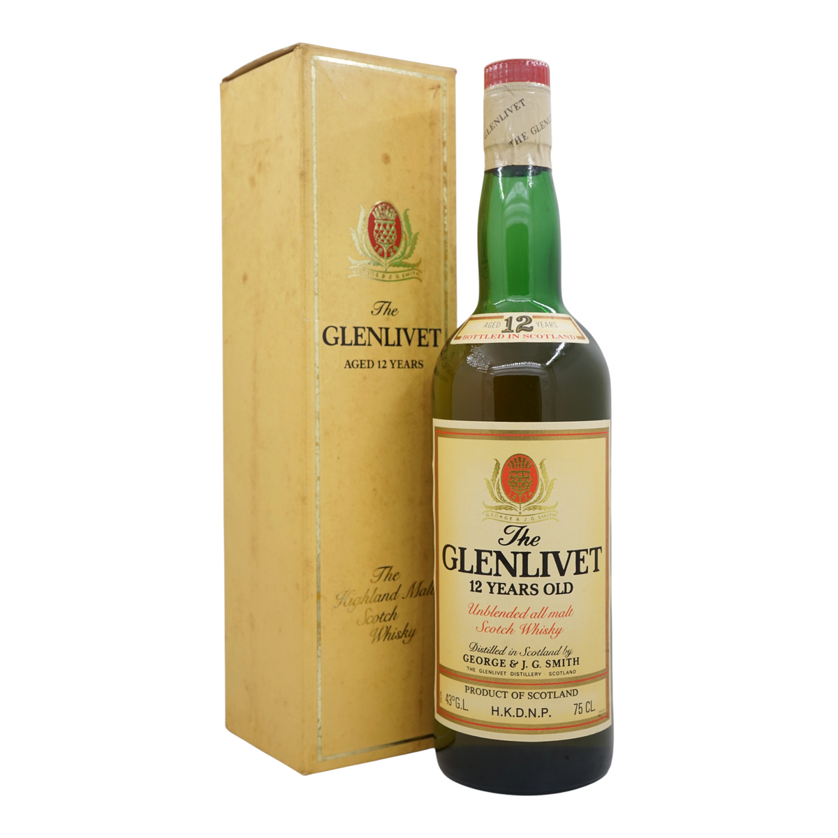 Glenlivet 12 Year Old Unblended all malt Scotch Whisky 750ml