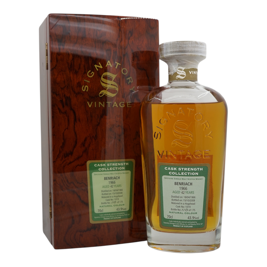 Benriach 1966/2008 42 Year Old Cask Strength Collection Signatory Vintage #1019
