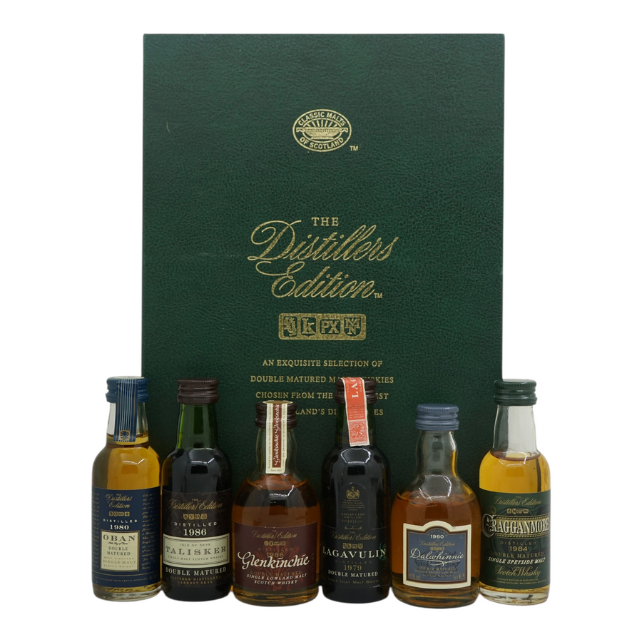 Distillers Edition Miniature Set Glenkinchie, Oban, Dalwhinnie, Talisker, Cragganmore, Lagavulin 50ml bottles With Presentation Box
 (6 x 50ml)