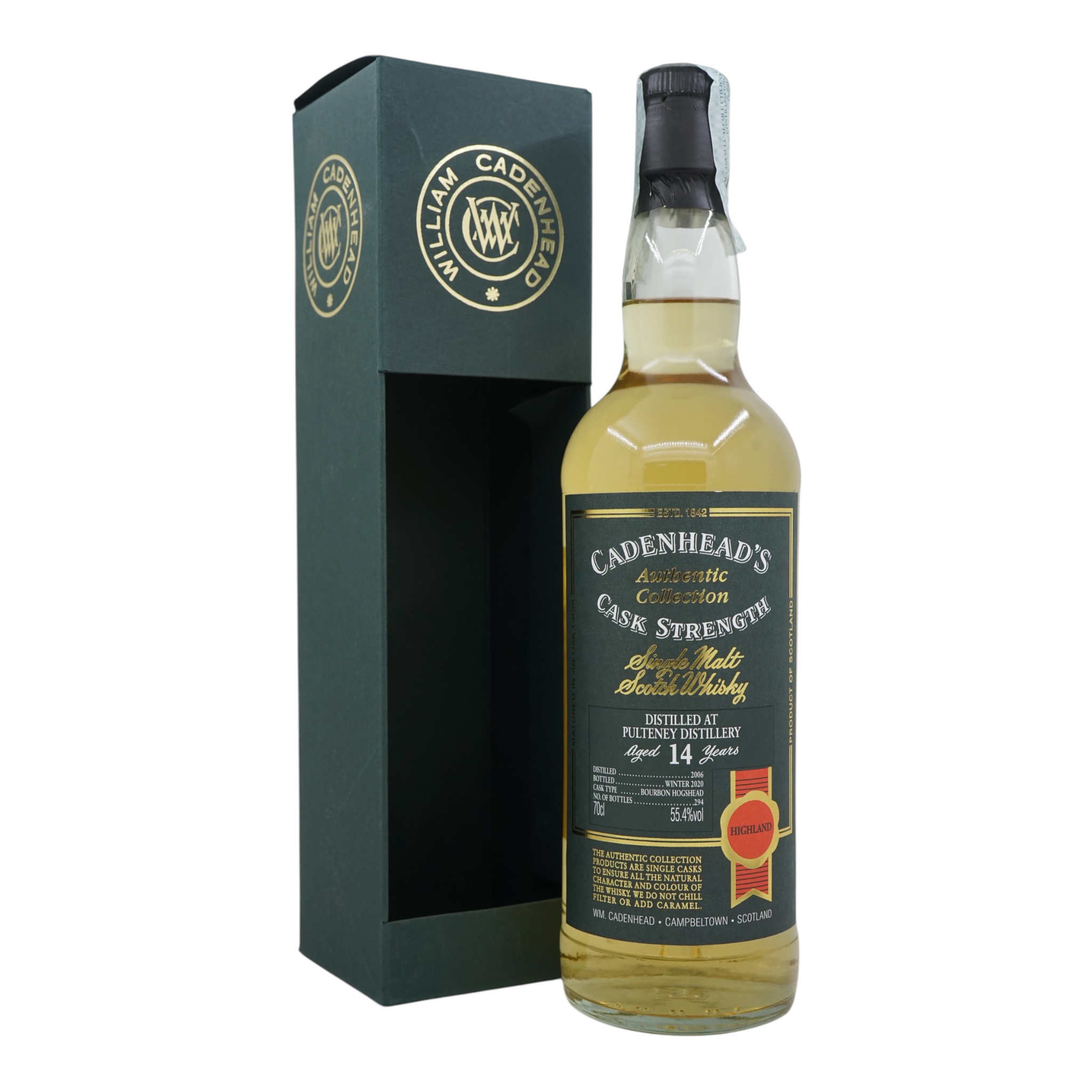 Pulteney 2006/2020 14 Year Old Authentic Collection Cadenhead's 55.4%
