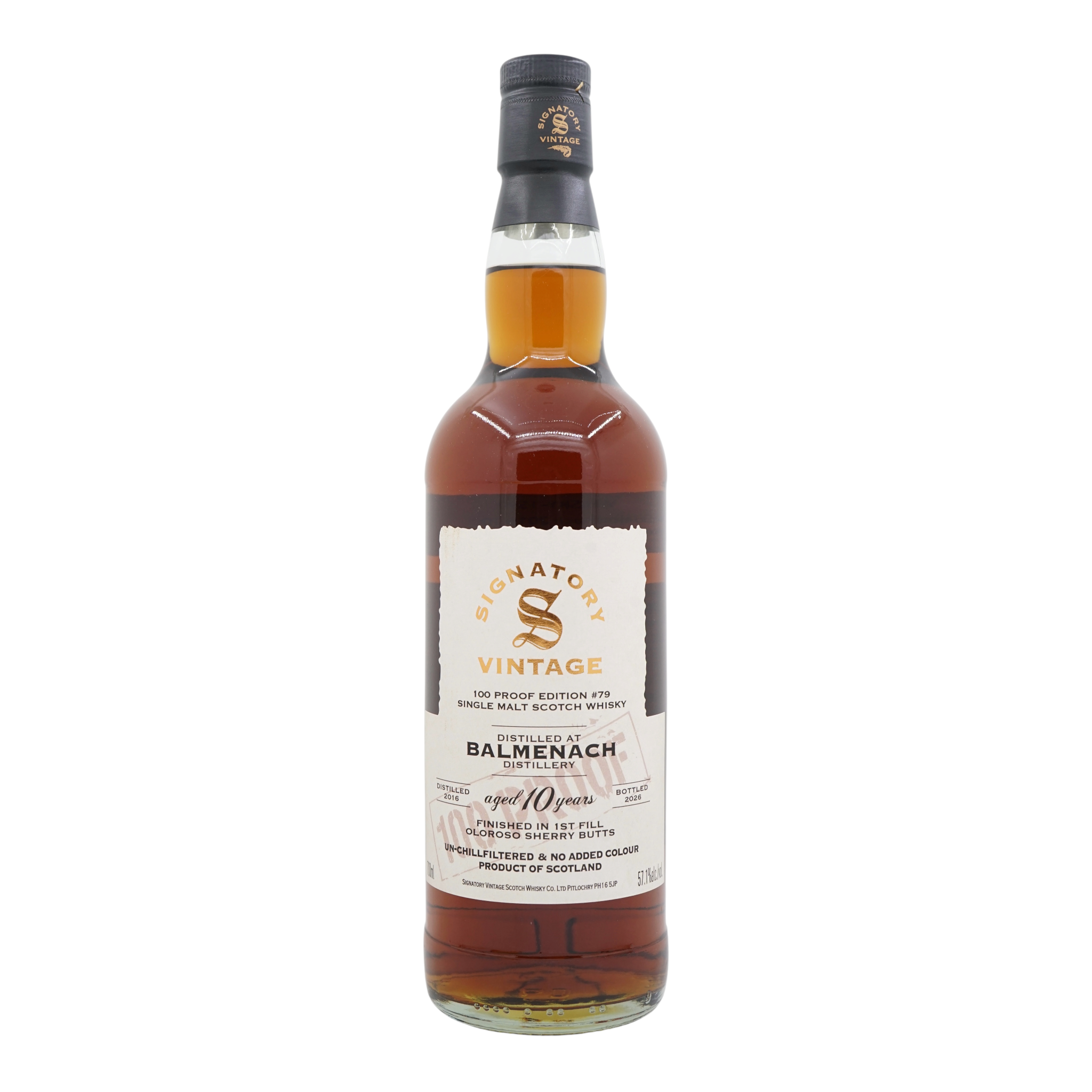 Balmenach 2016/2026 10 Year Old 100 Proof Edition #79 Signatory Vintage
