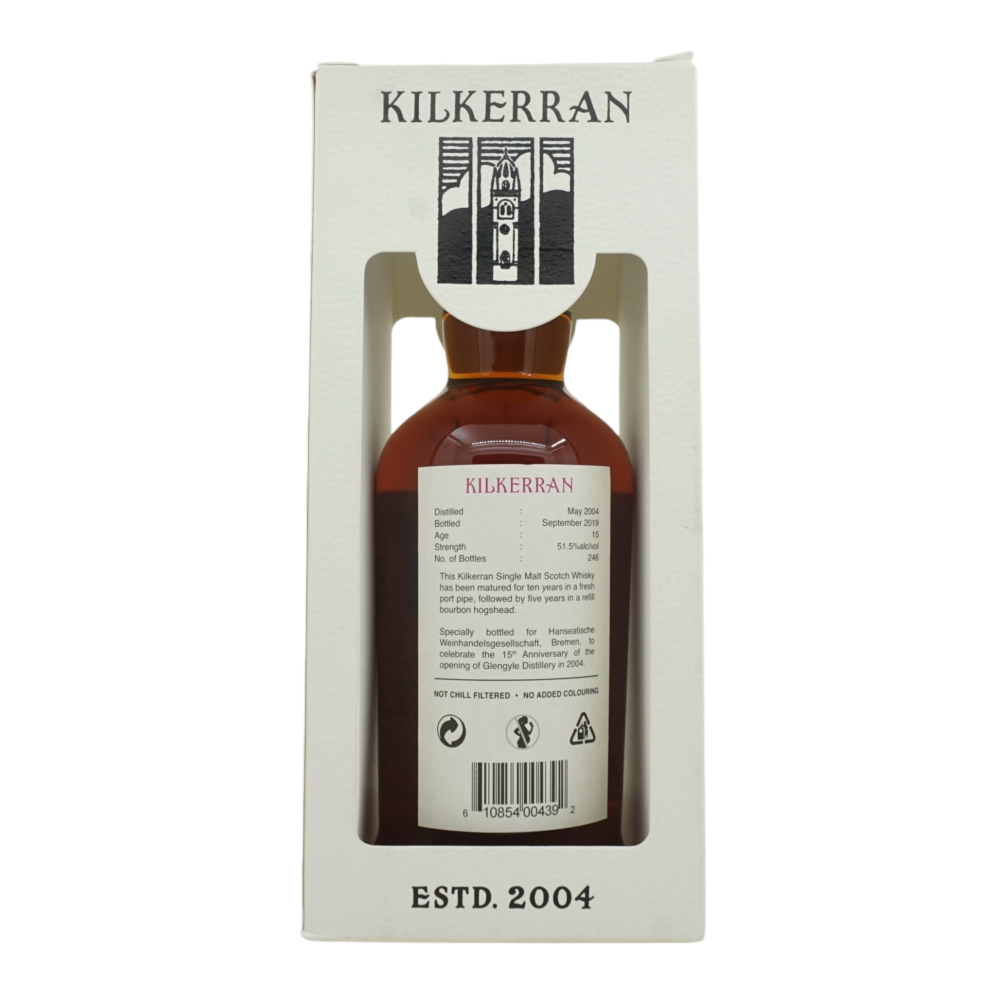 Kilkerran 2004/2019 15 Year Old Single Cask - Port Wood 51.5%