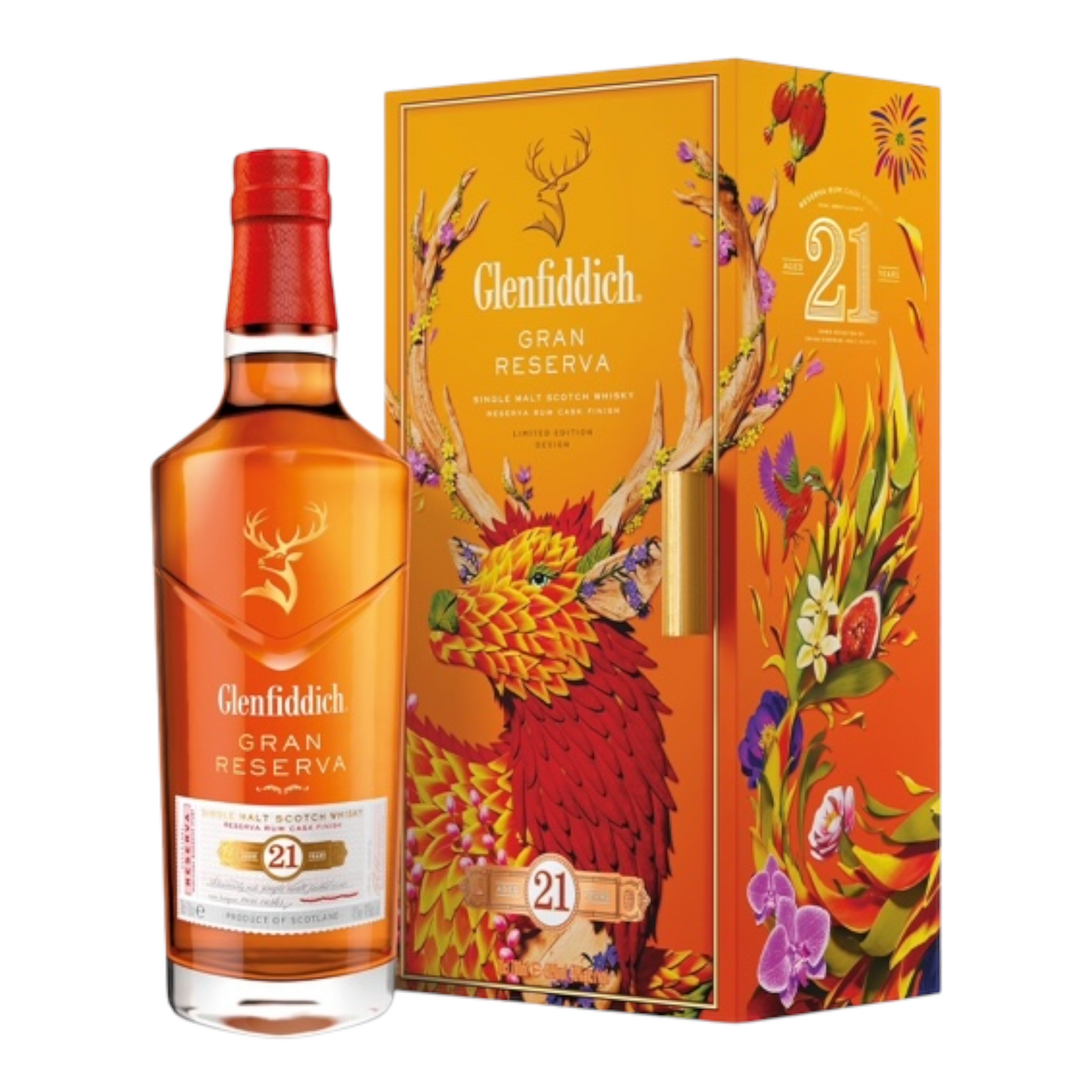 Glenfiddich 21 Year Old Single Malt Scotch Whisky New Year Gift Package