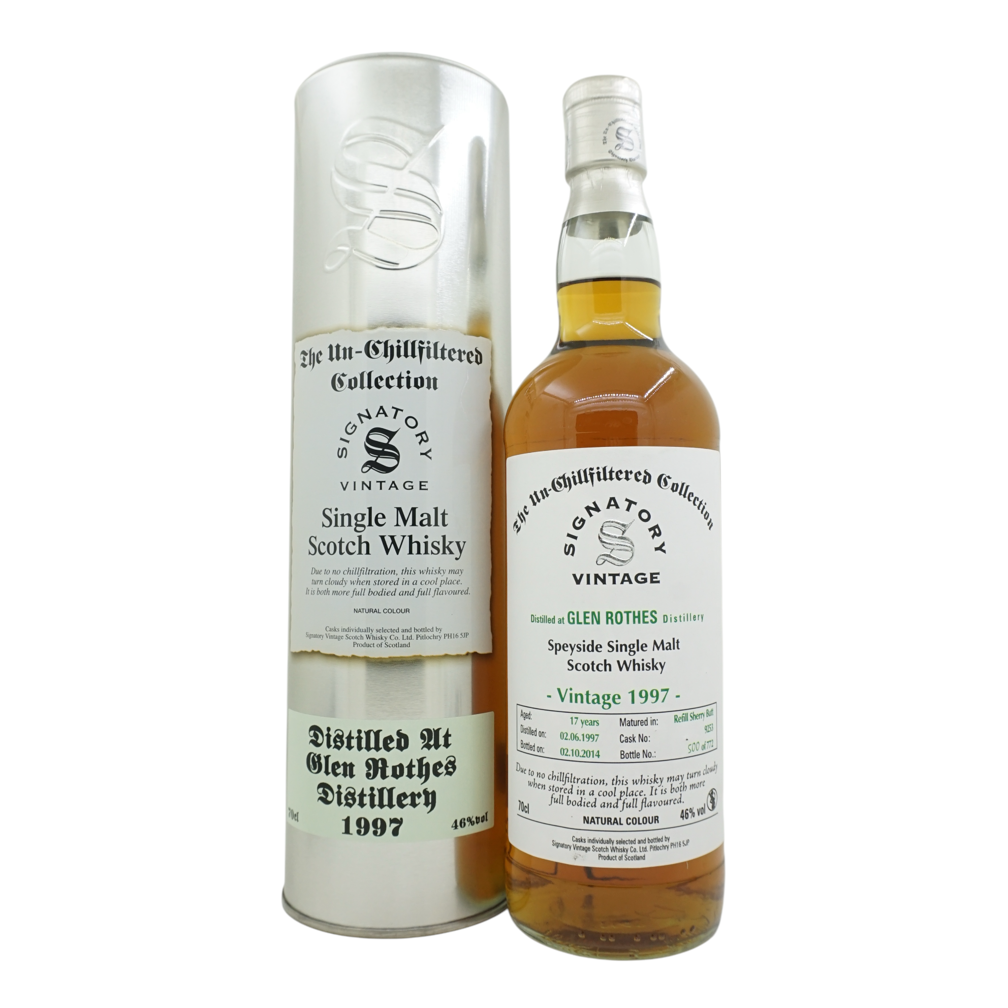 Glenrothes 1997/2014 17 Year Old Un-Chillfiltered Collection Signatory Vintage #9253