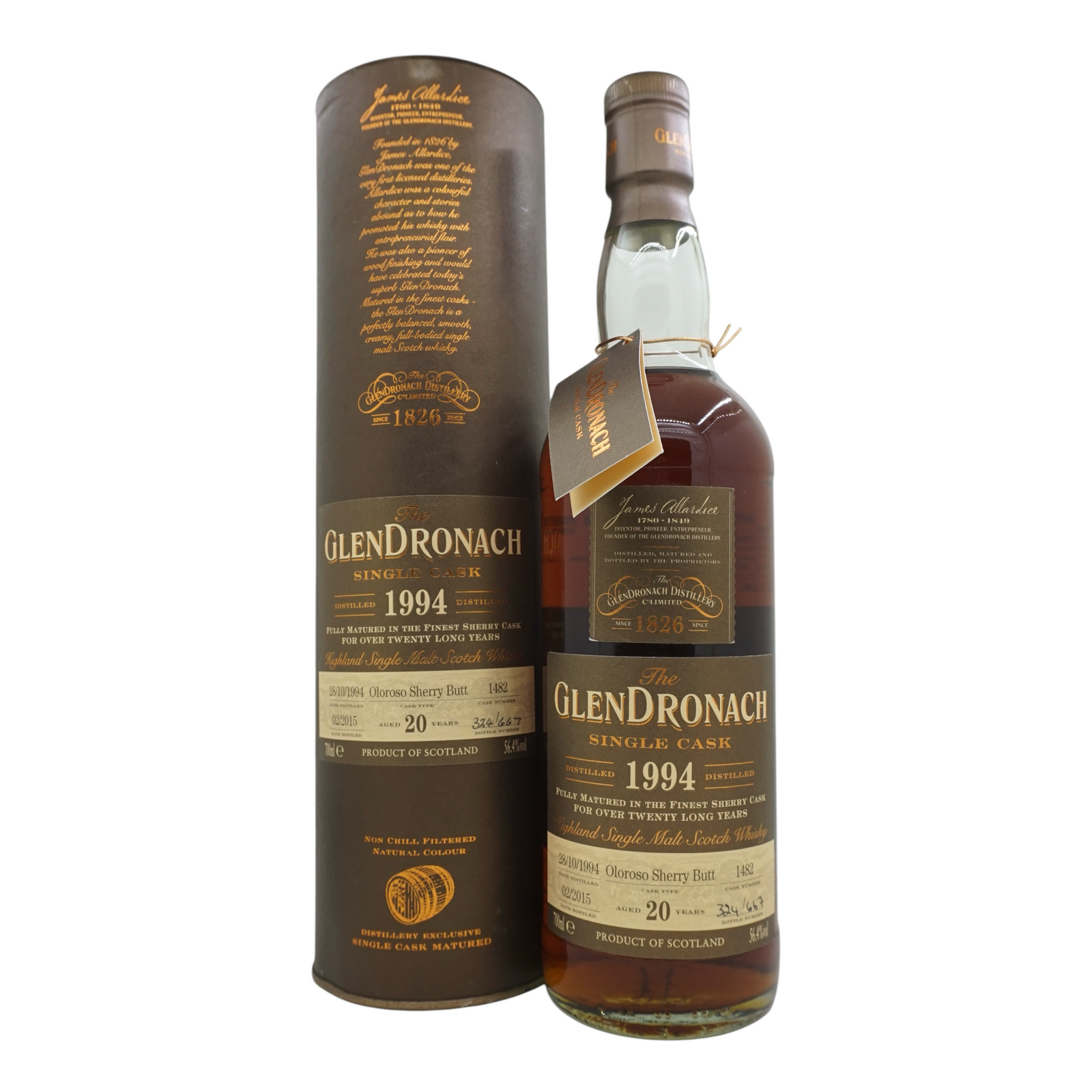 Glendronach 1994/2015 20 Year Old Oloroso Sherry Butt #1482