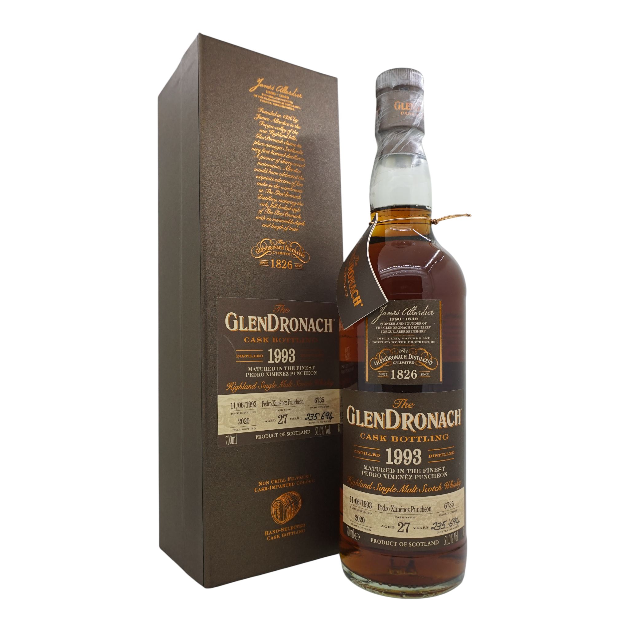 Glendronach 1993/2020 27 Year Old Pedro Ximenez Puncheon #6735