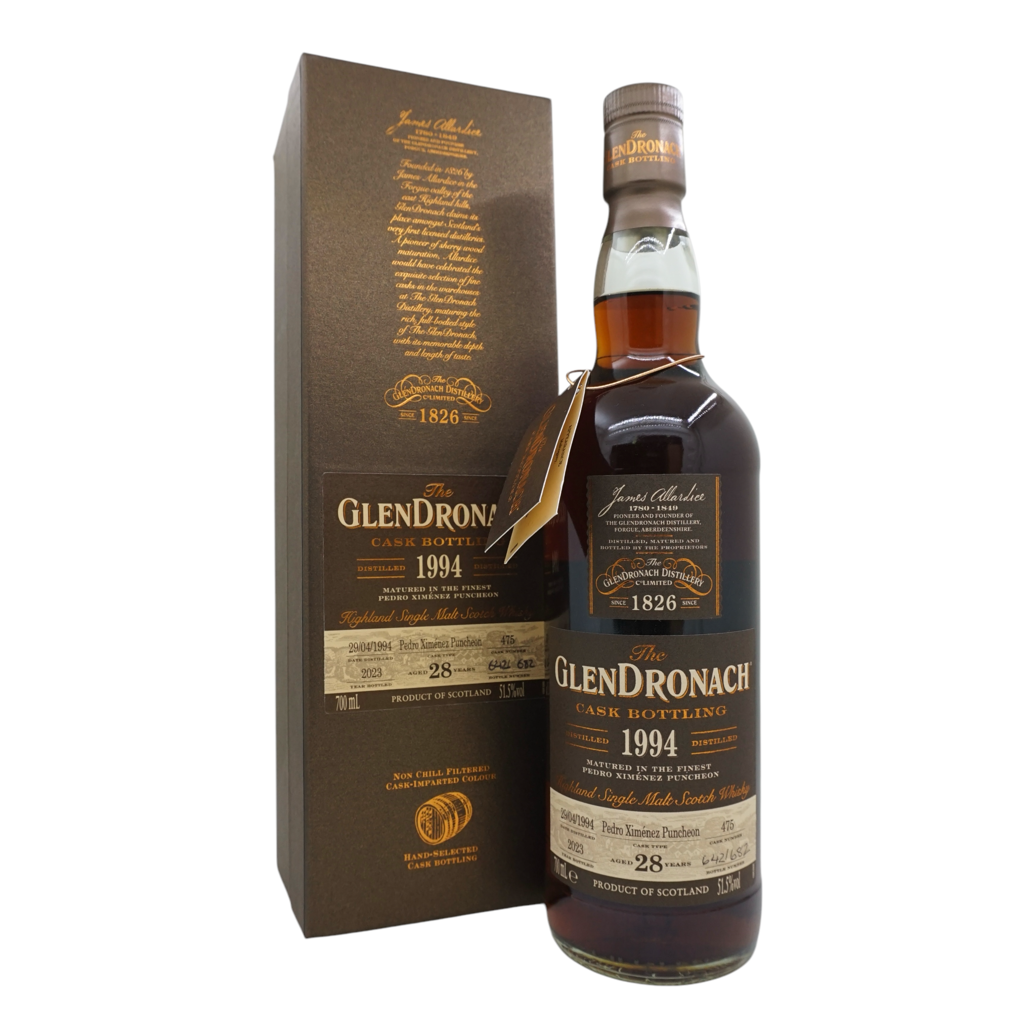 Glendronach 1994/2023 28 Year Old Pedro Ximenez Sherry Puncheon #475