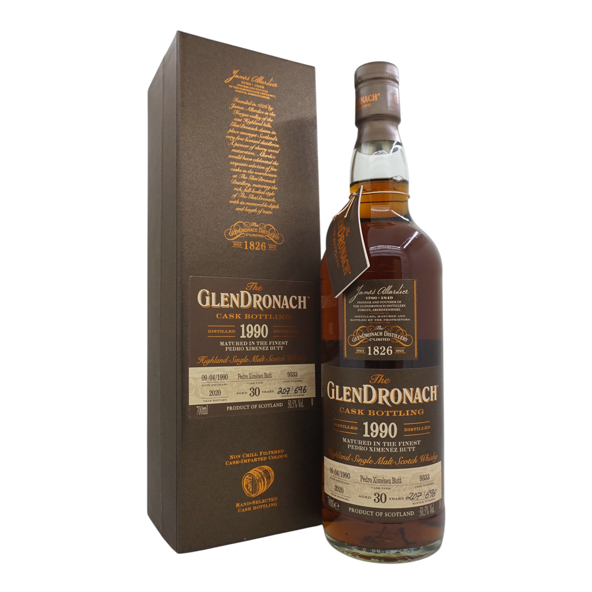 Glendronach 1990/2020 30 Year Old Pedro Ximenez Butt #9333