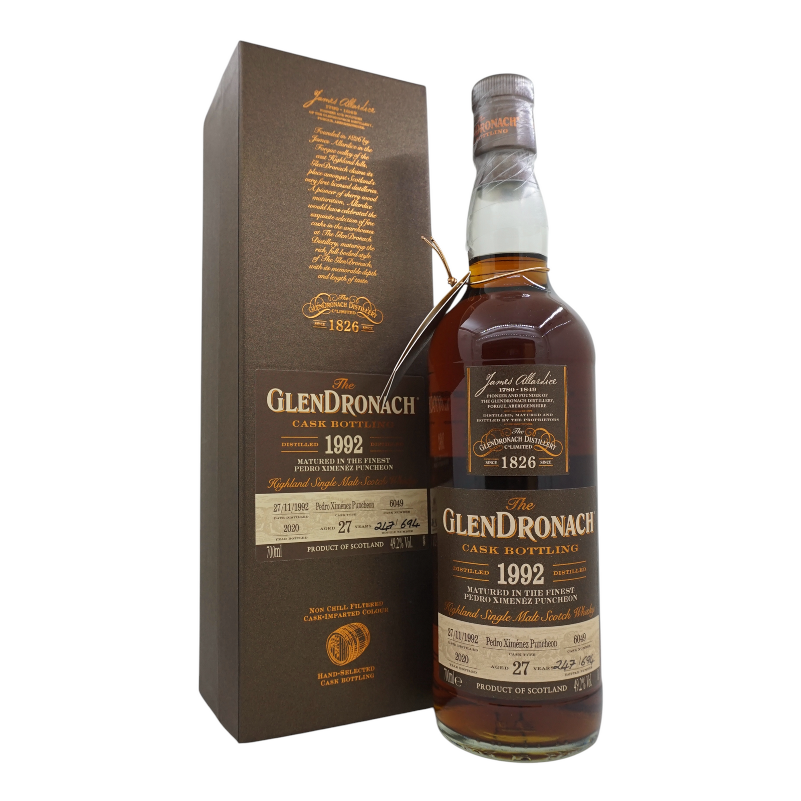 Glendronach 1992/2020 27 Year Old Pedro Ximenez Puncheon #6049