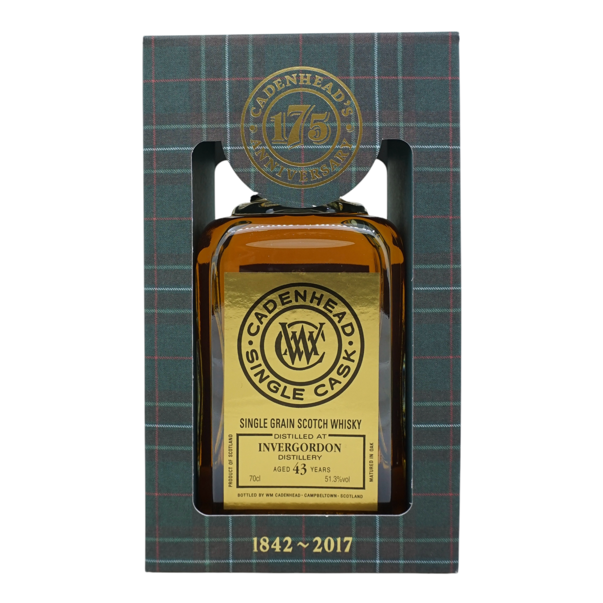 Invergordon 1973/2017 43 Year Old Single Cask Cadenhead's 51.3%