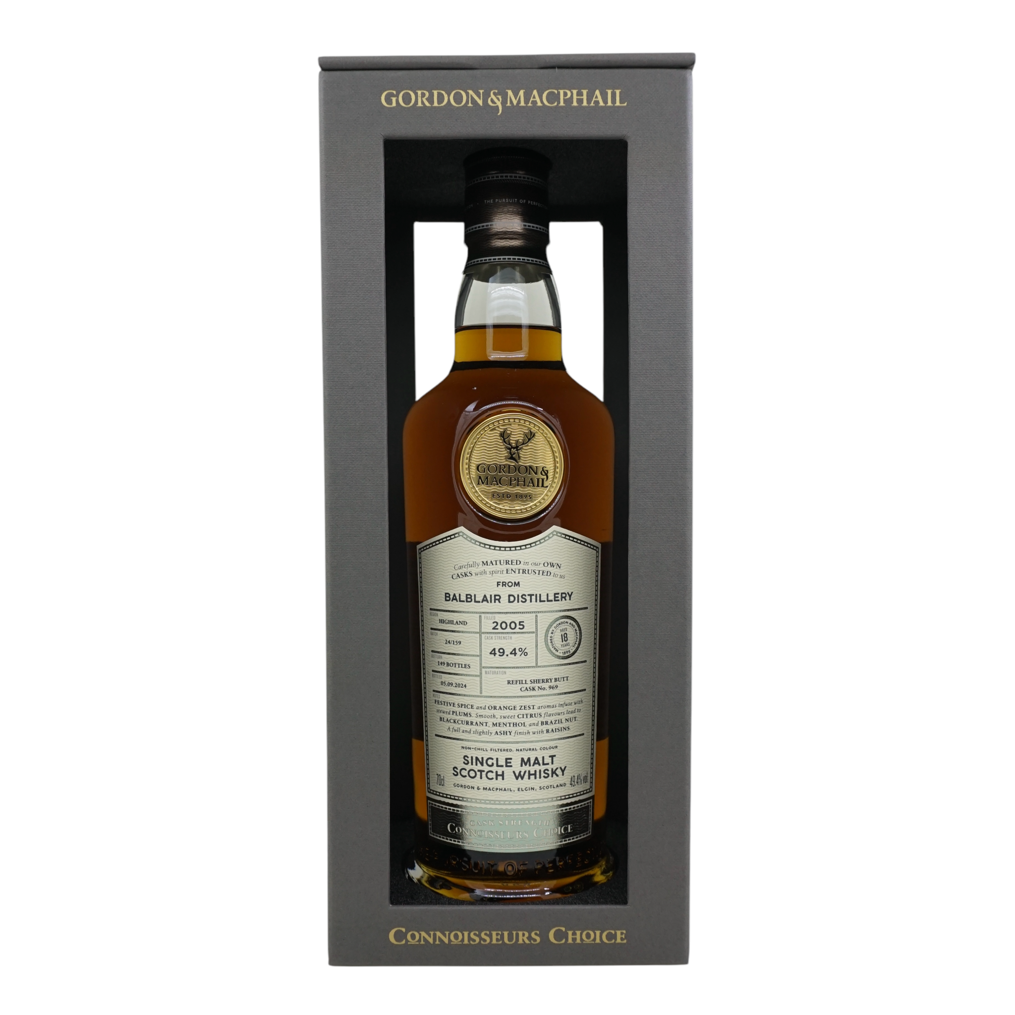 Balblair 2005/2024 18 Year Old Cask Strength Gordon&MacPhail #969