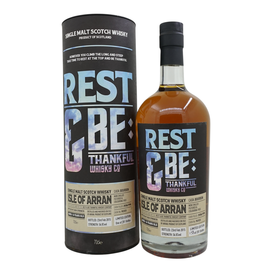 Arran 1998/2015 16 Year Old Limited Edition Rest&be Thankful Whisky Company #98/820
