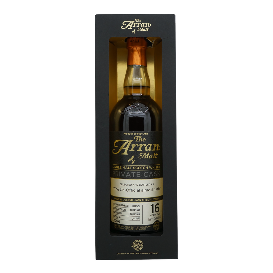 Arran 1997/2014 16 Year Old Private Cask The Un-Official almost 17th #1997/525