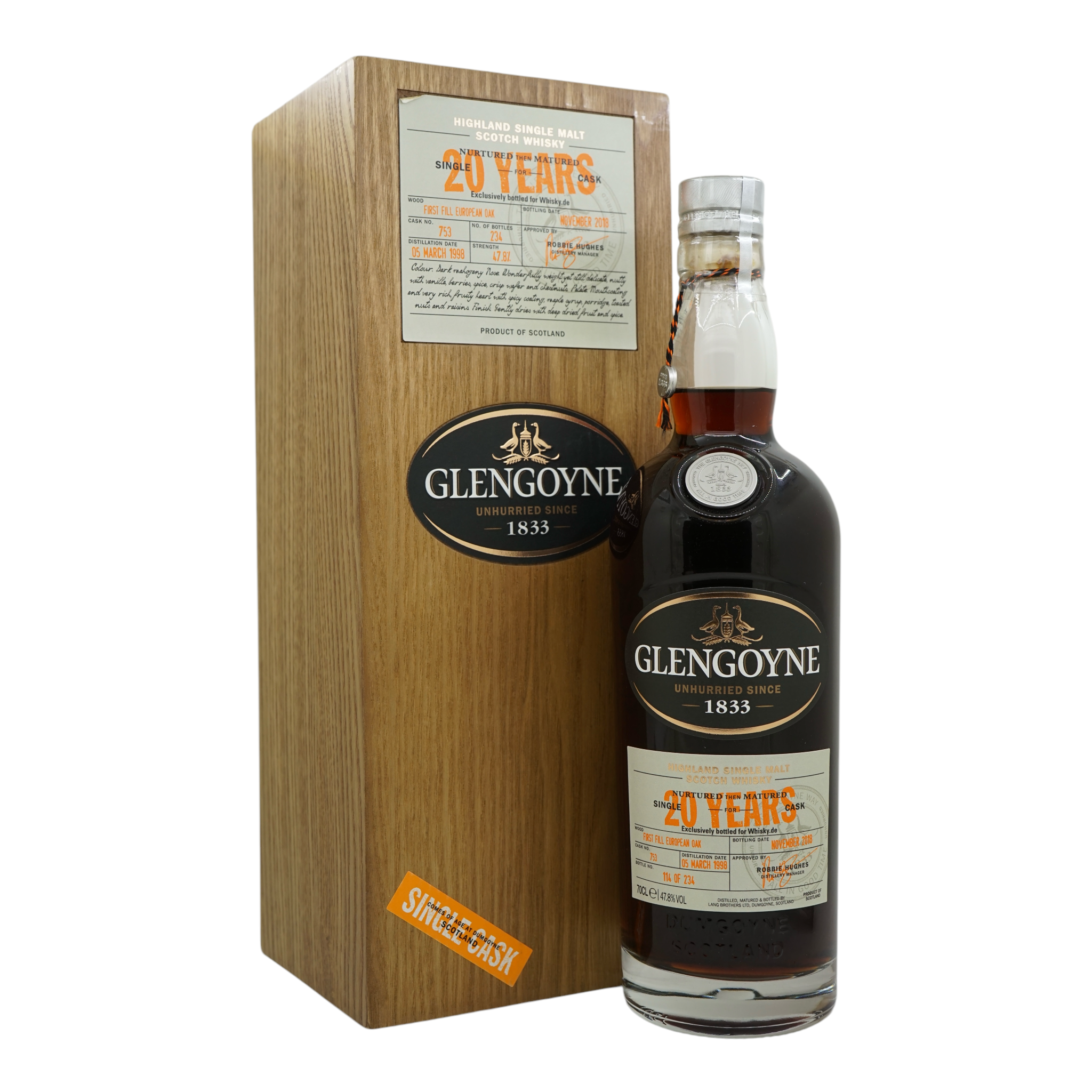 Glengoyne 1998/2018 20 Year Old Exclusively Bottled for Whisky.de #753