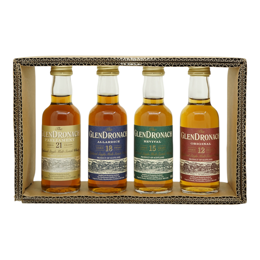 Glendronach Miniture Set 50ml (21, 18, 15, 12 Year Old)
