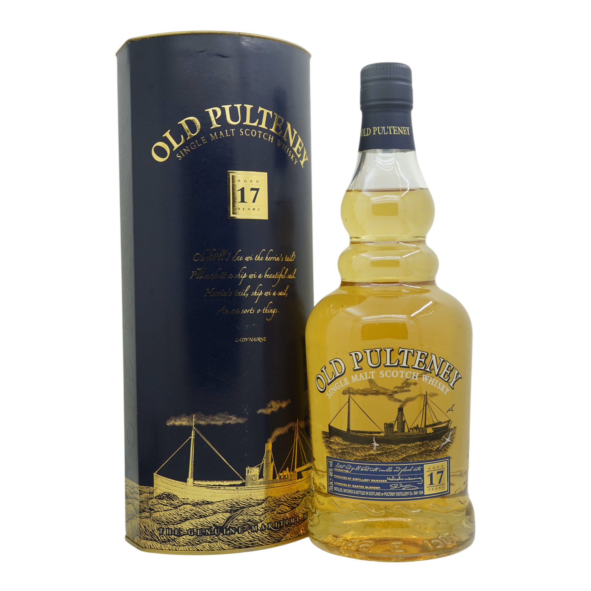 Old Pulteney 17 Year Old (glass print, age statement in Square