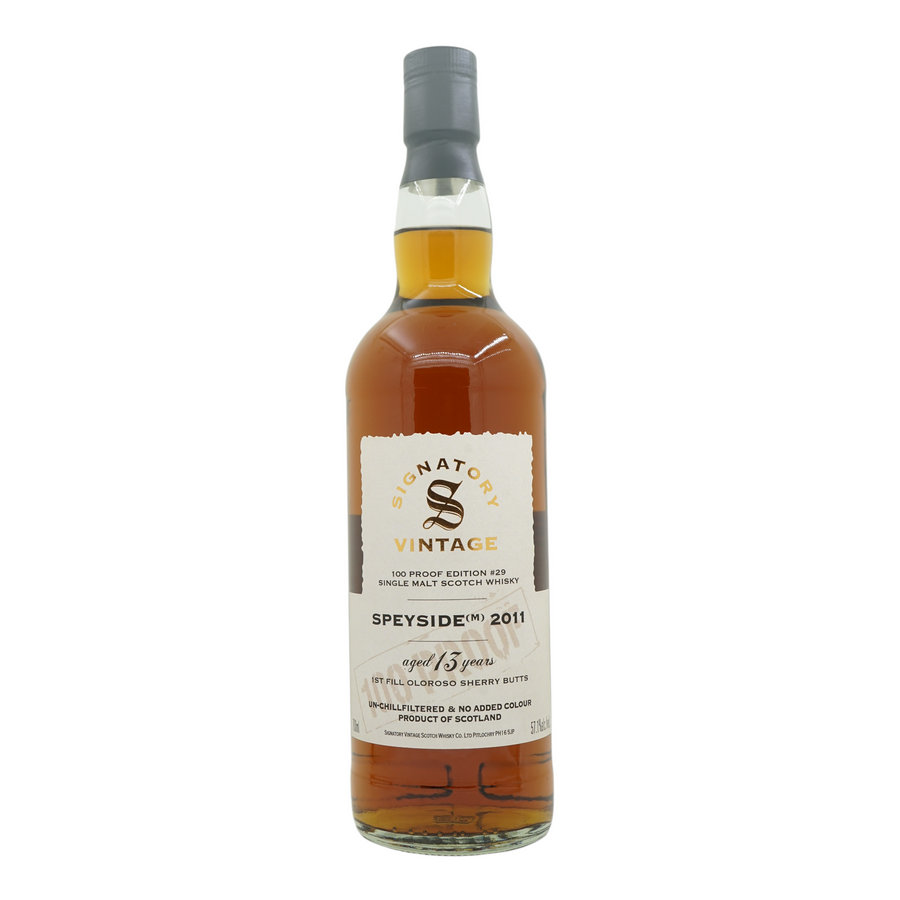 Speyside (M) 2011 13 Year Old 100 Proof Edition #29 Signatory Vintage