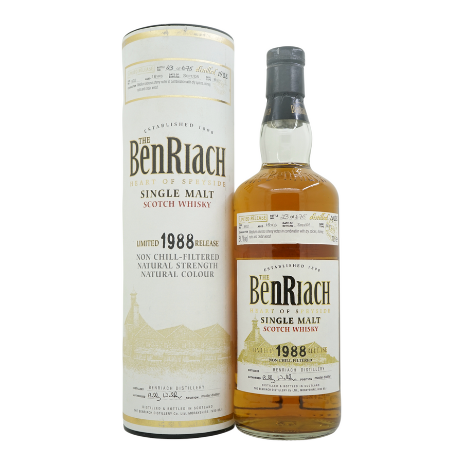BenRiach 1988/2005 16 Year Old Single Cask Bottling - Batch 2 #802