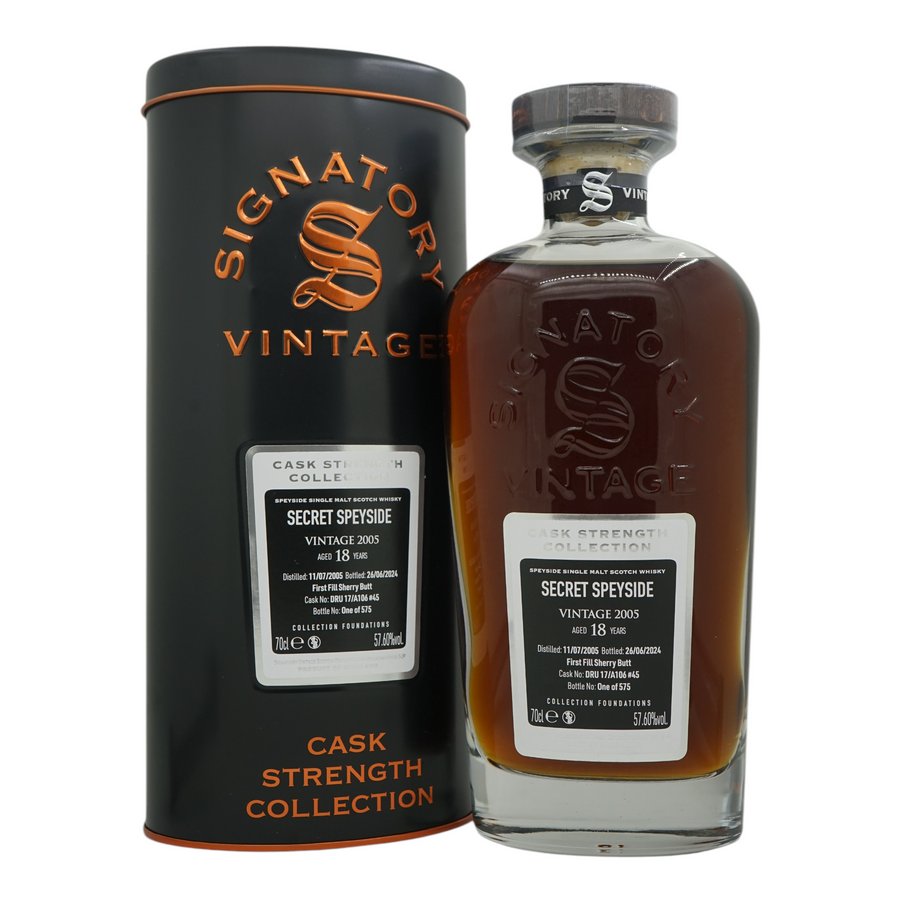 Secret Speyside 2005/2024 18 Year Old Cask Strength Collection - LMDW Signatory Vintage DRU 17/A106 #45