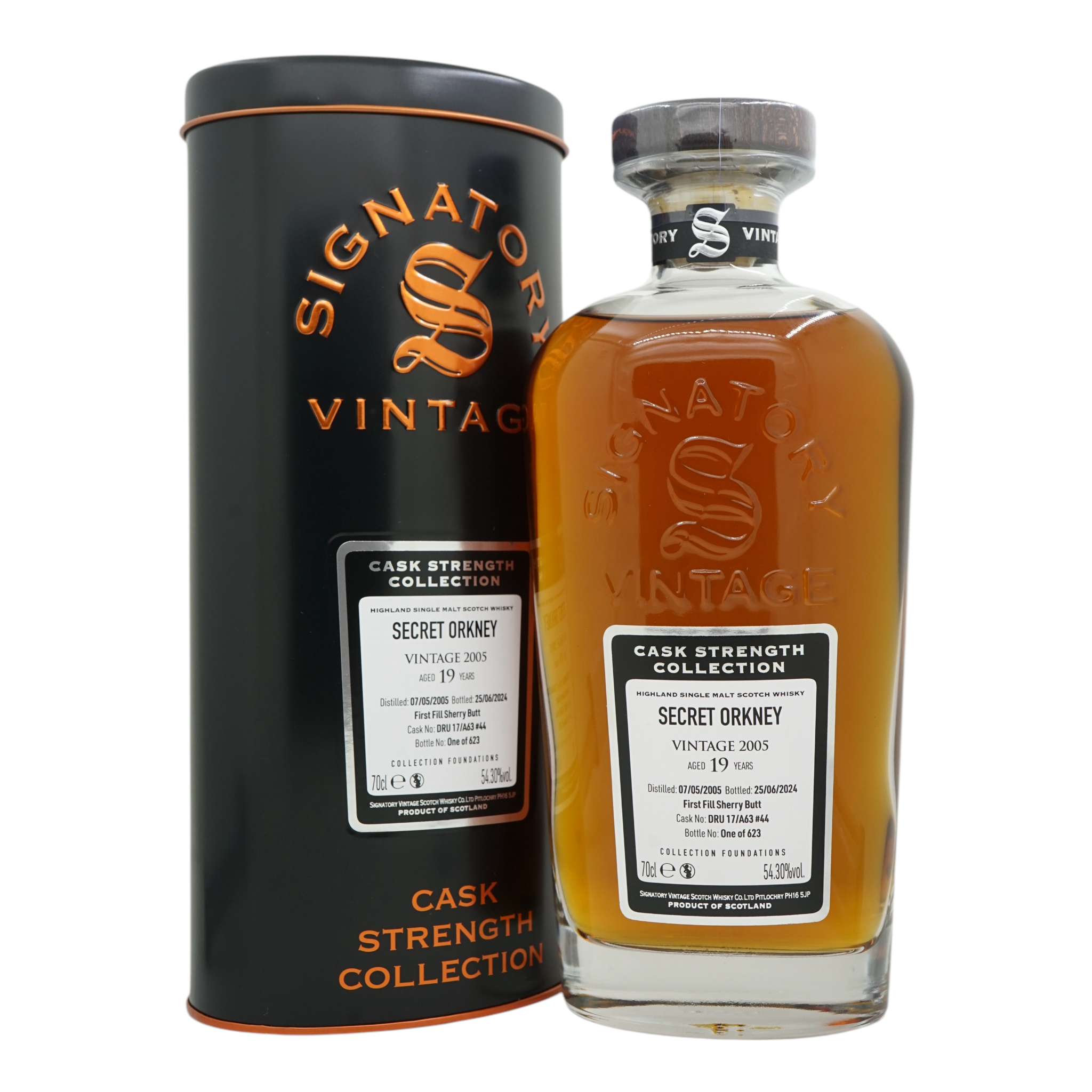 Secret Orkney 2005/2024 19 Year Old Cask Strength Collection - LMDW Signatory Vintage #DRU 17/A63 #44