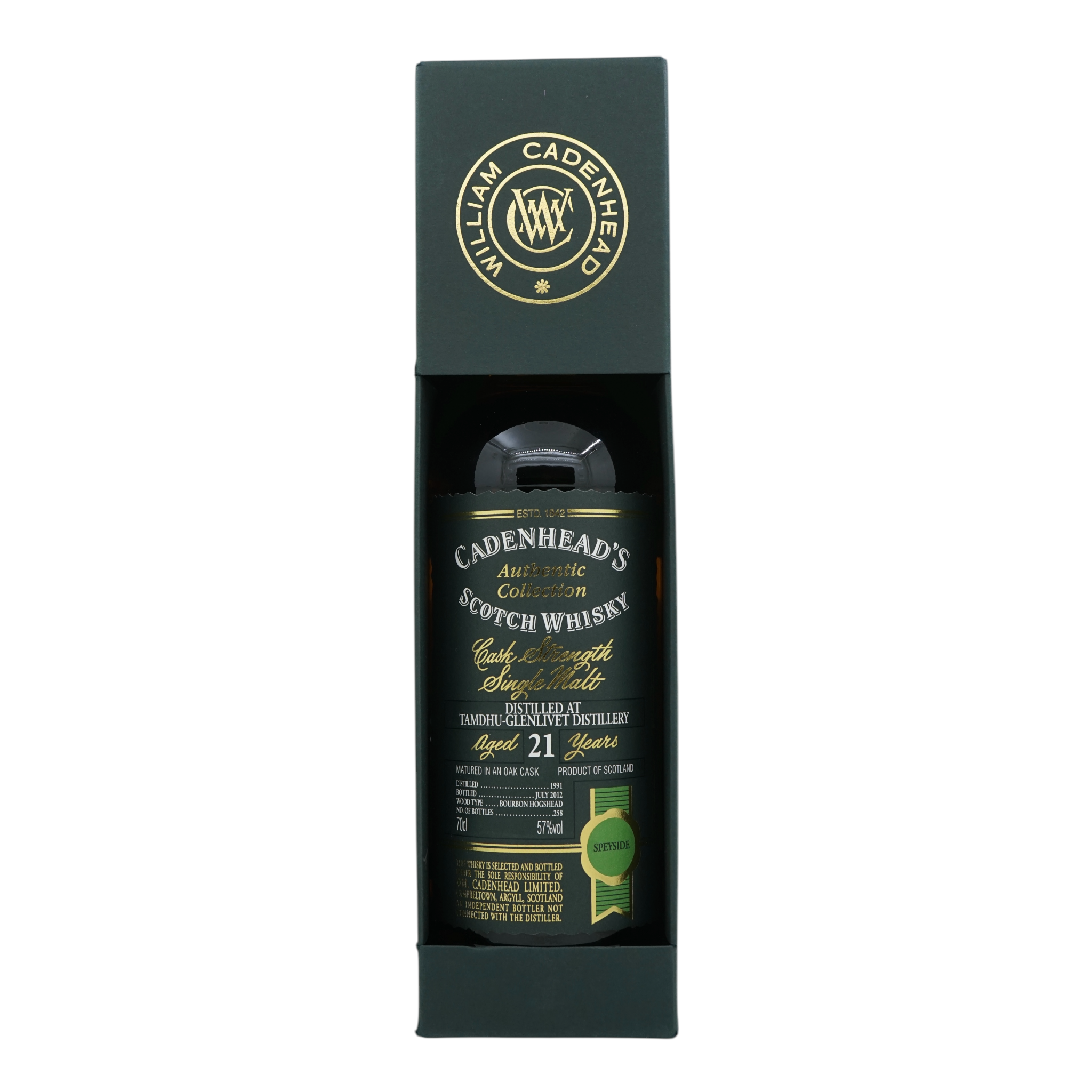 Tamdhu 1991/2012 21 Year Old Authentic Collection Cadenhead's 57%