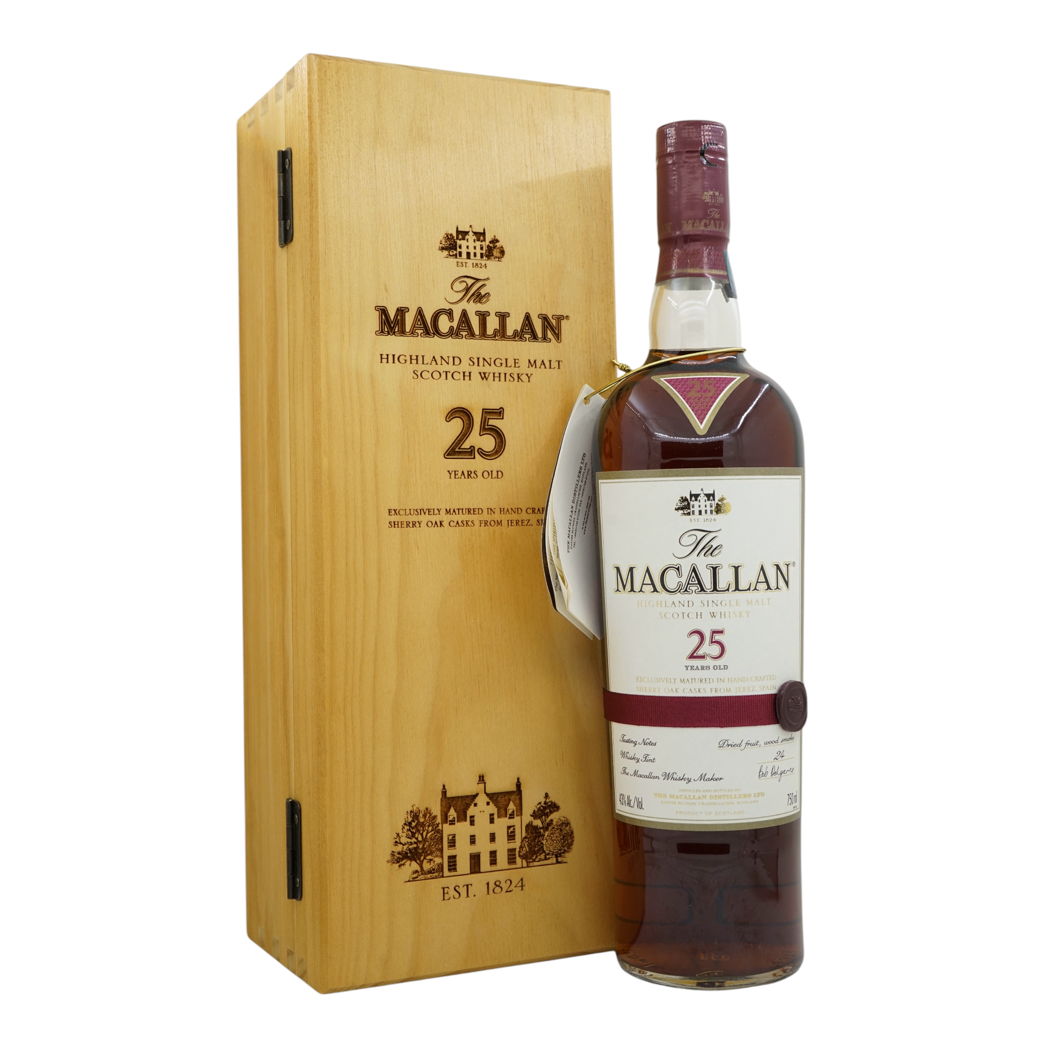 Macallan 25 Year Old Sherry Oak 750ml - Old Bottling