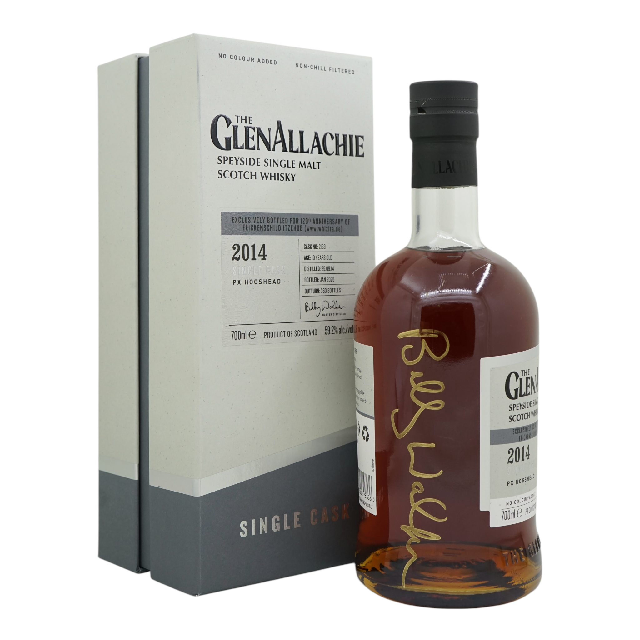 Glenallachie 2014/2025 10 Year Old PX Hogshead #2188 (Billy Walker簽名)