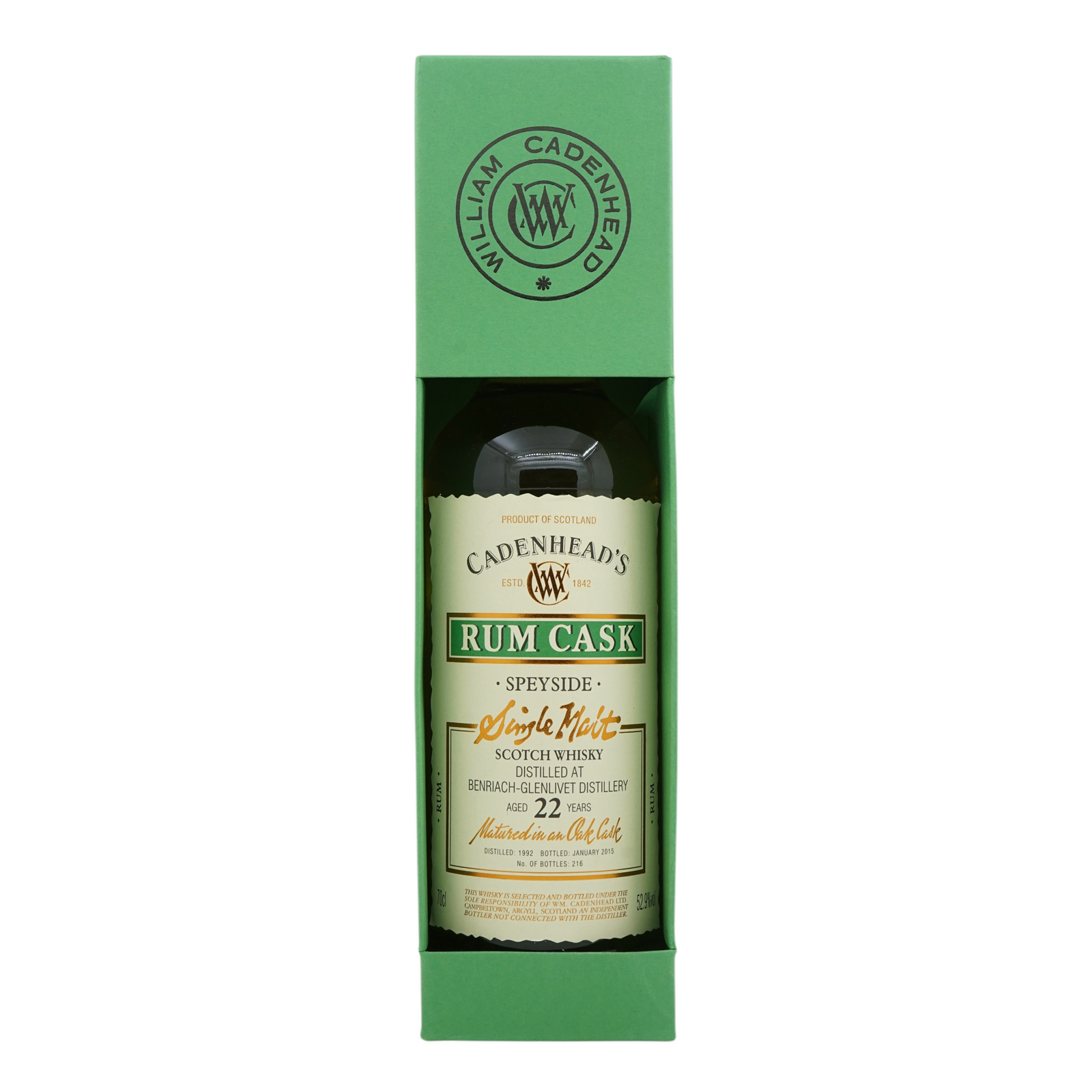 BenRiach 1992/2015 22 Year Old Wood Range - Rum Cask Cadenhead's