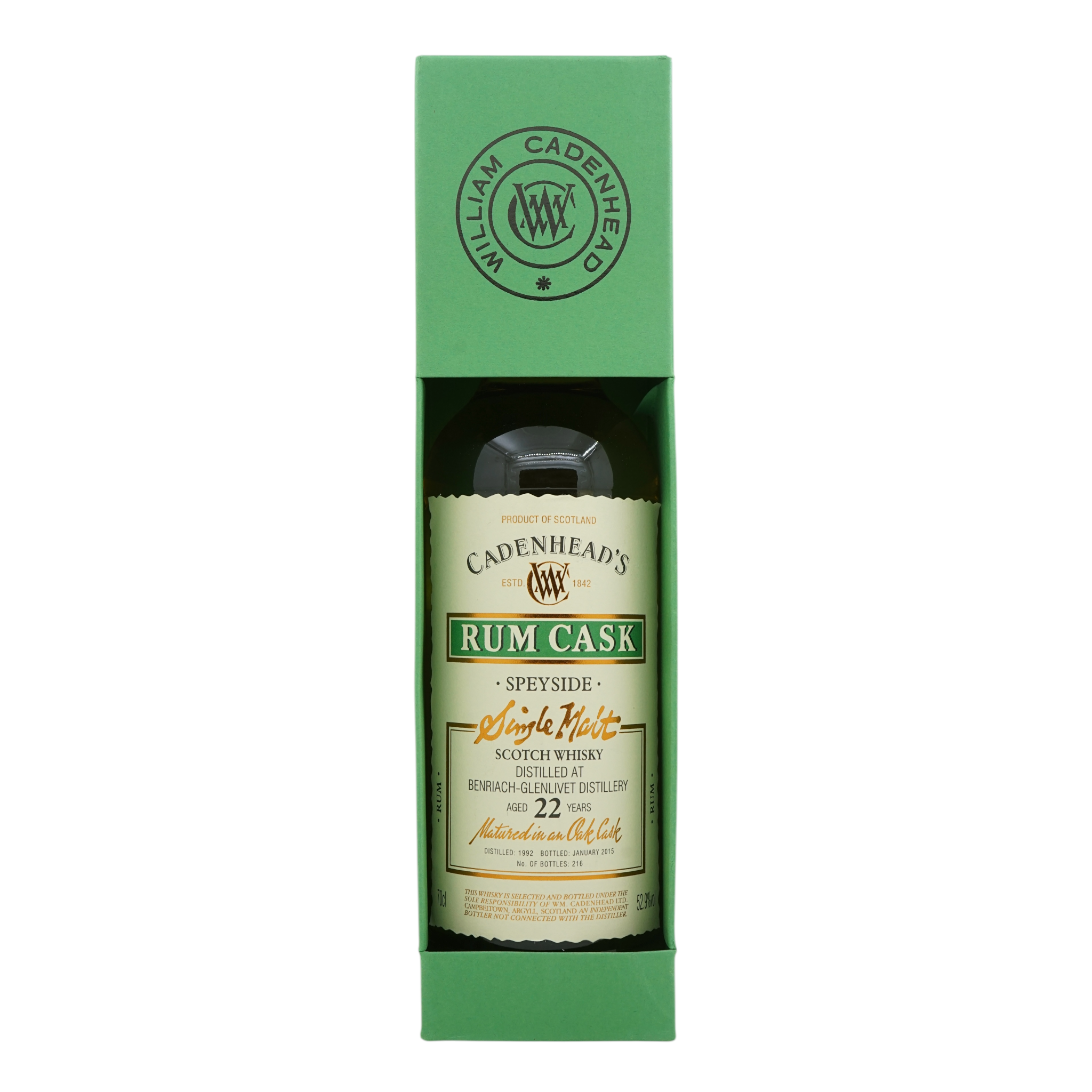 BenRiach 1992/2015 22 Year Old Wood Range - Rum Cask Cadenhead's