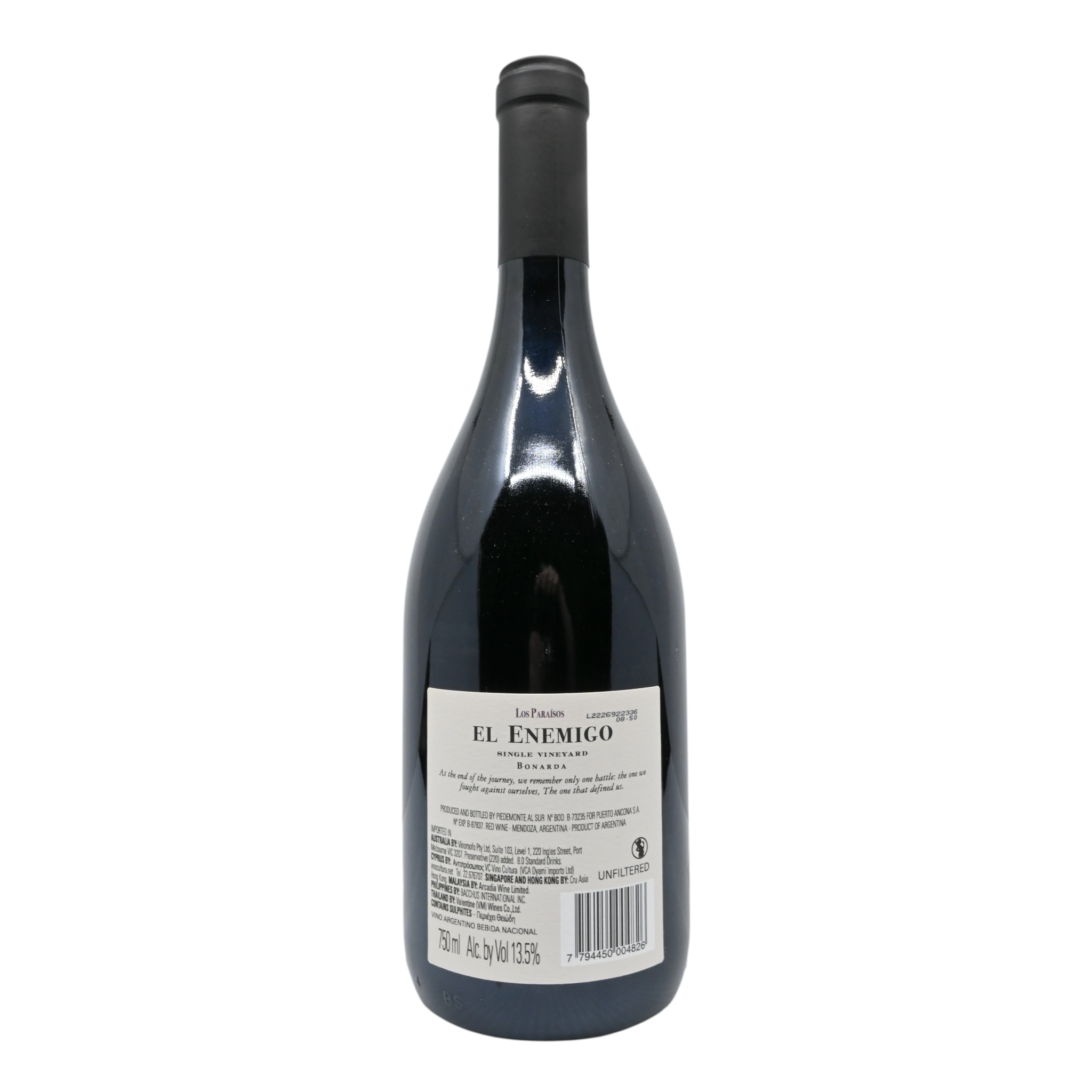 Bodega Aleanna 'El Enemigo' Single Vineyard Los Paraisos Bonarda 2019 (JS: 94 ︱TA: 94)