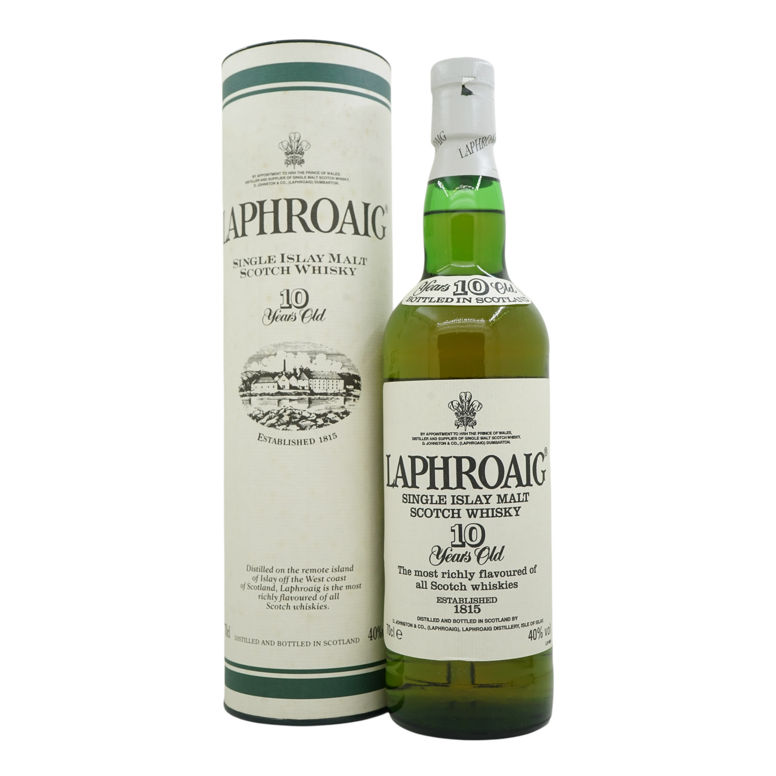 Laphroaig 10 Year Old Old Bottling ("10 Years Old" on neck label)