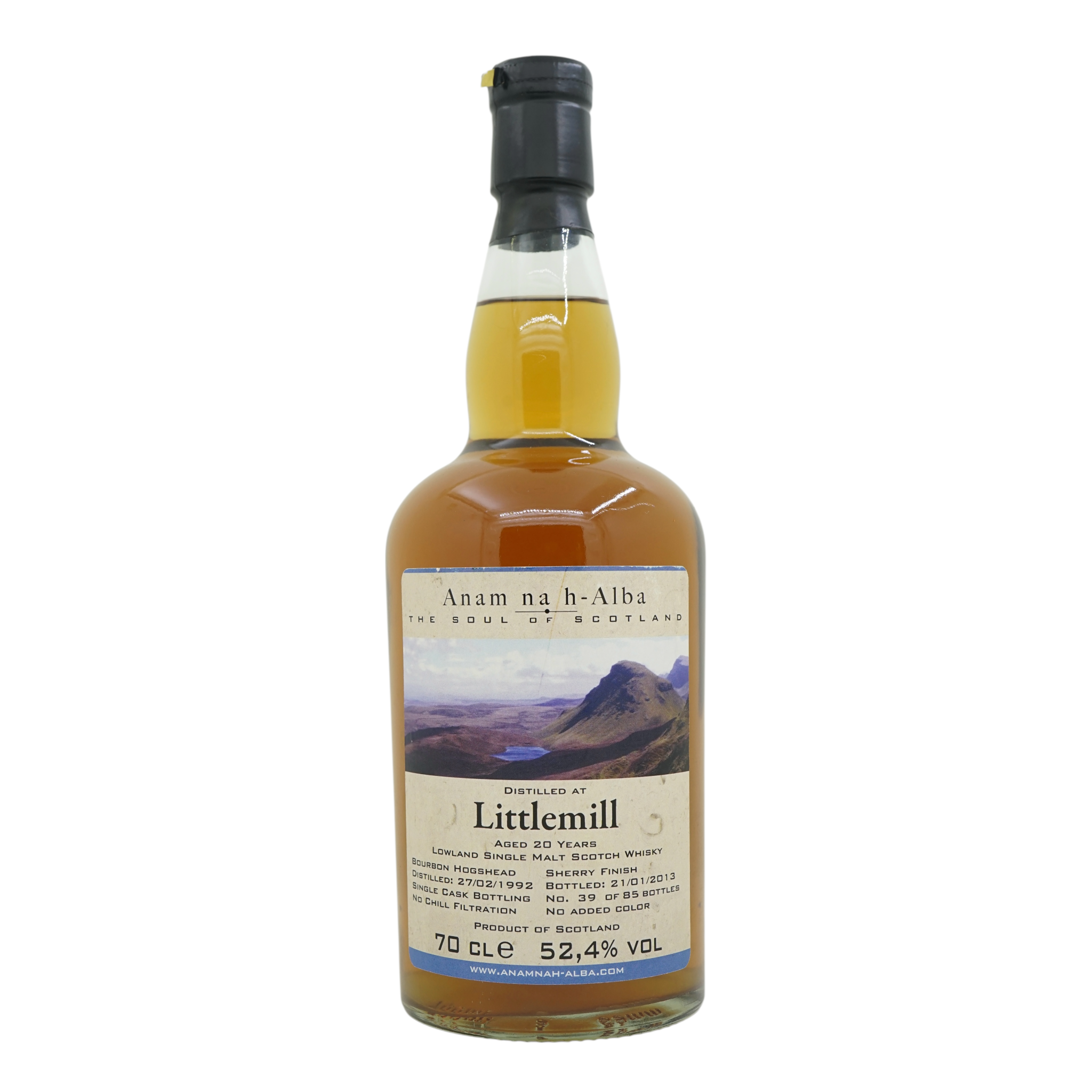 Littlemill 1992/2013 20 Year Old The Soul of Scotland Anam na h-Alba 52.4%