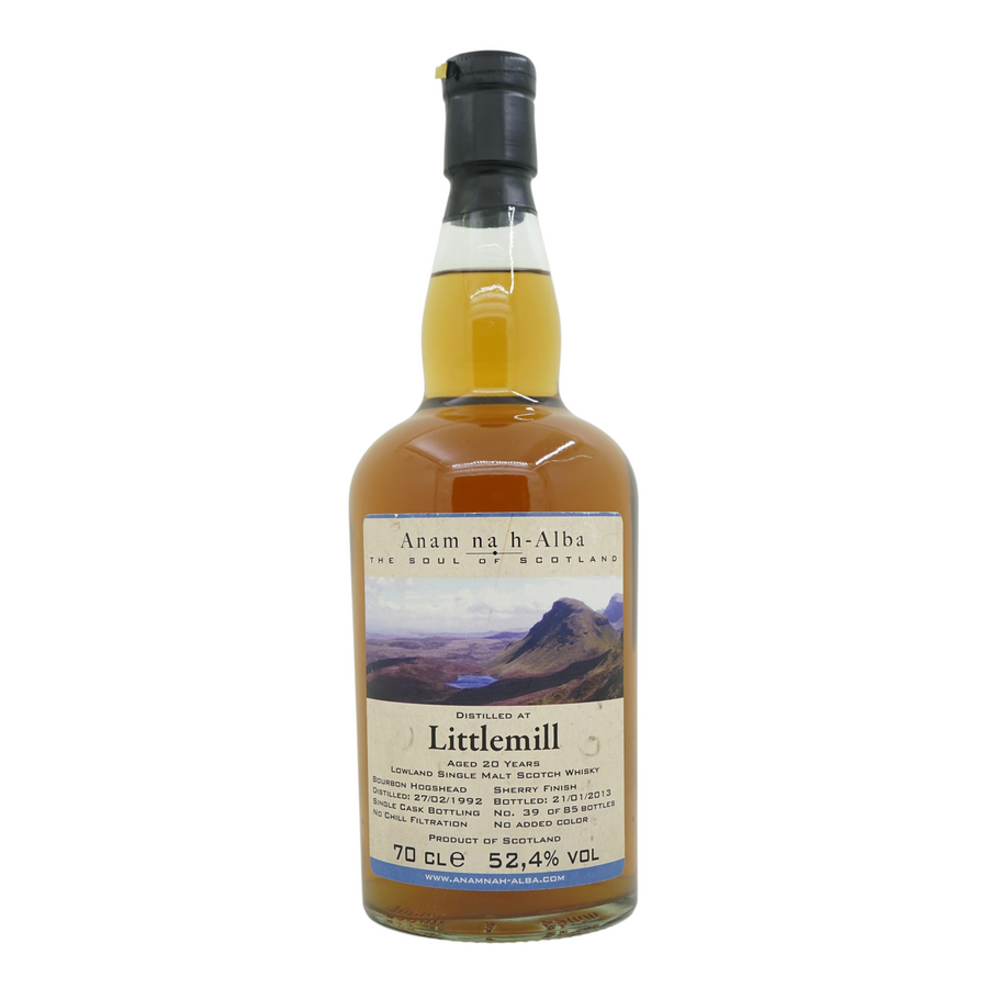Littlemill 1992/2013 20 Year Old The Soul of Scotland Anam na h-Alba 52.4%