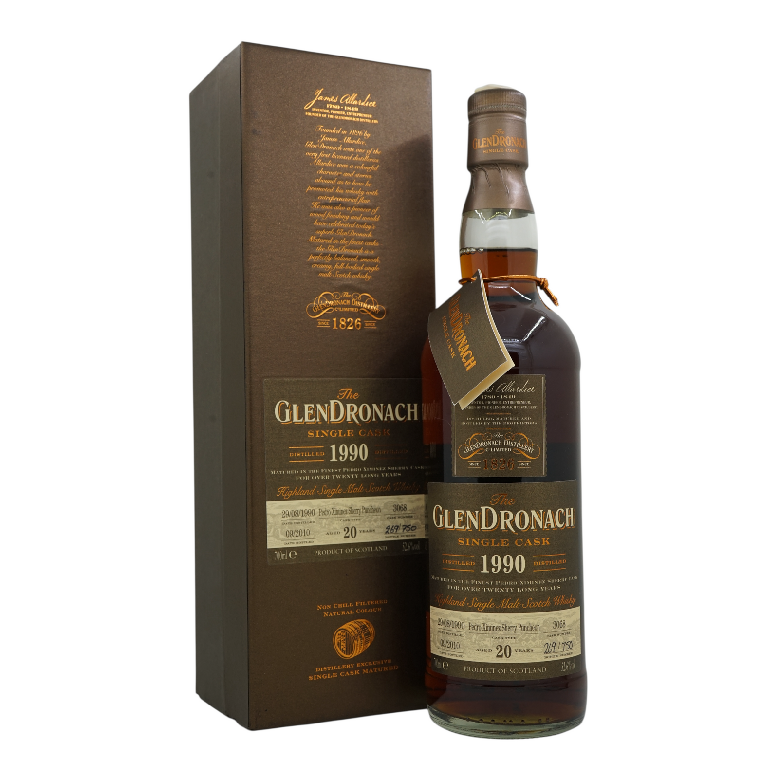 Glendronach 1990/2010 20 Year Old Pedro Ximénez Sherry Puncheon #3068