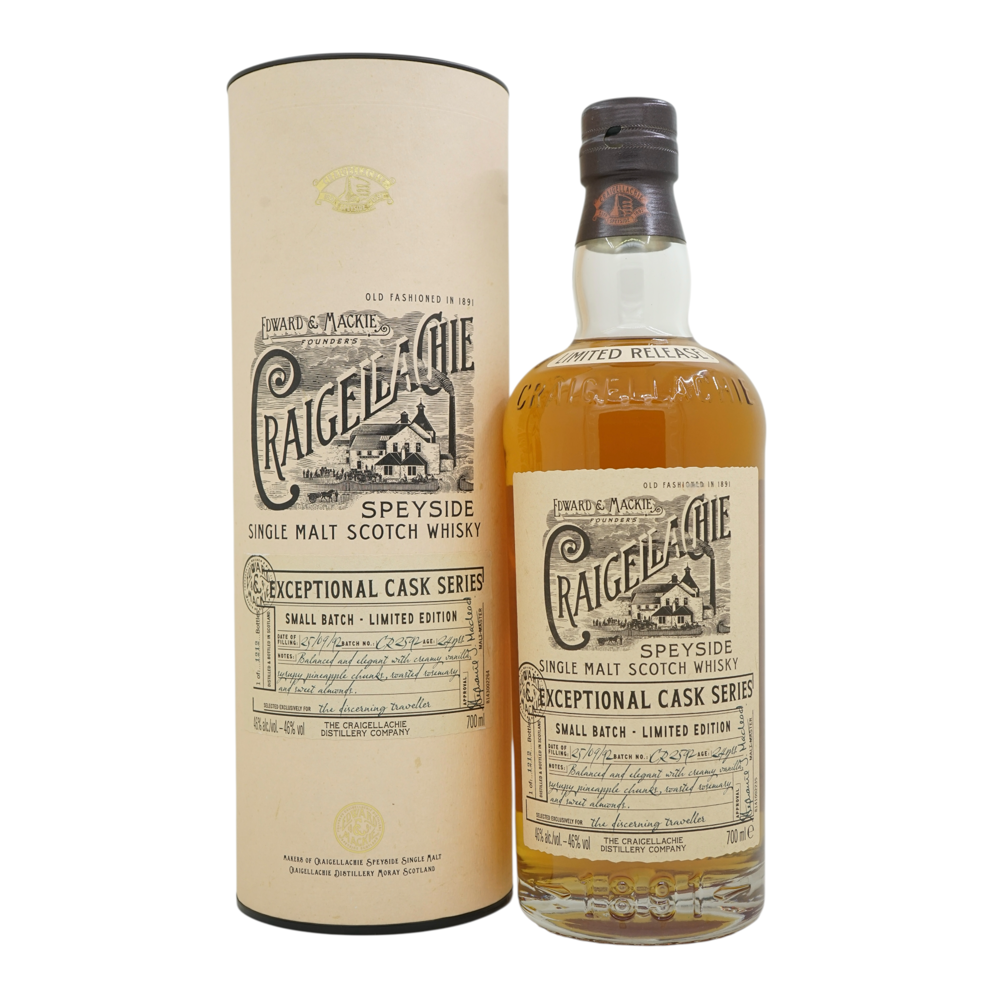 Craigellachie 1992 24 Year Old Exceptional Cask Series Batch CR2592