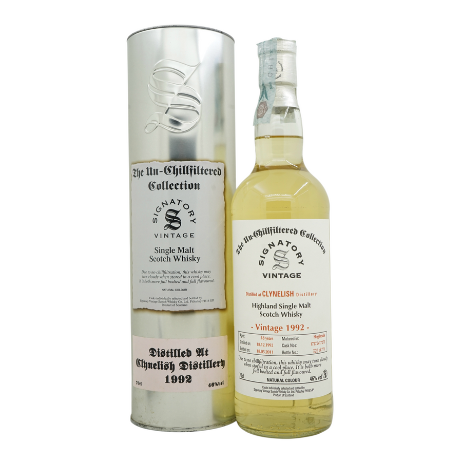 Clynelish 1992/2011 18 Year Old Un-Chillfiltered Collection Signatory Vintage #17272+17273