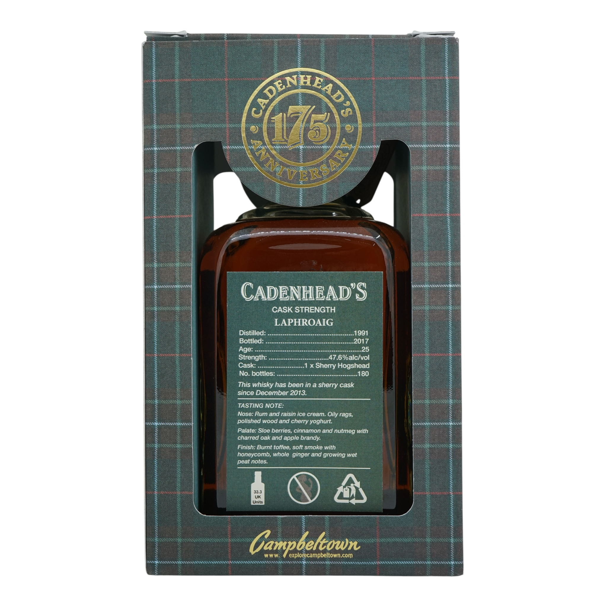 Laphroaig 1991/2017 25 Year Old Cadenhead's 175th Anniversary