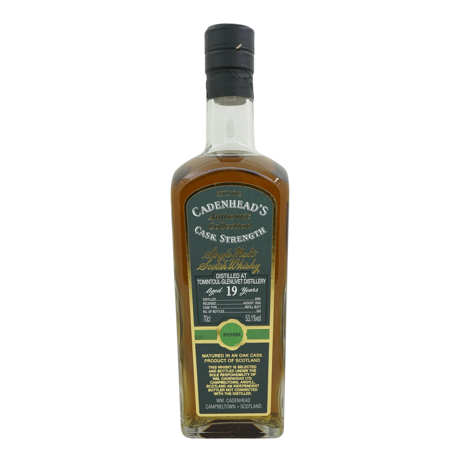Tomintoul 2005/2024 19 Year Old Authentic Collection Cadenhead's 53.1%