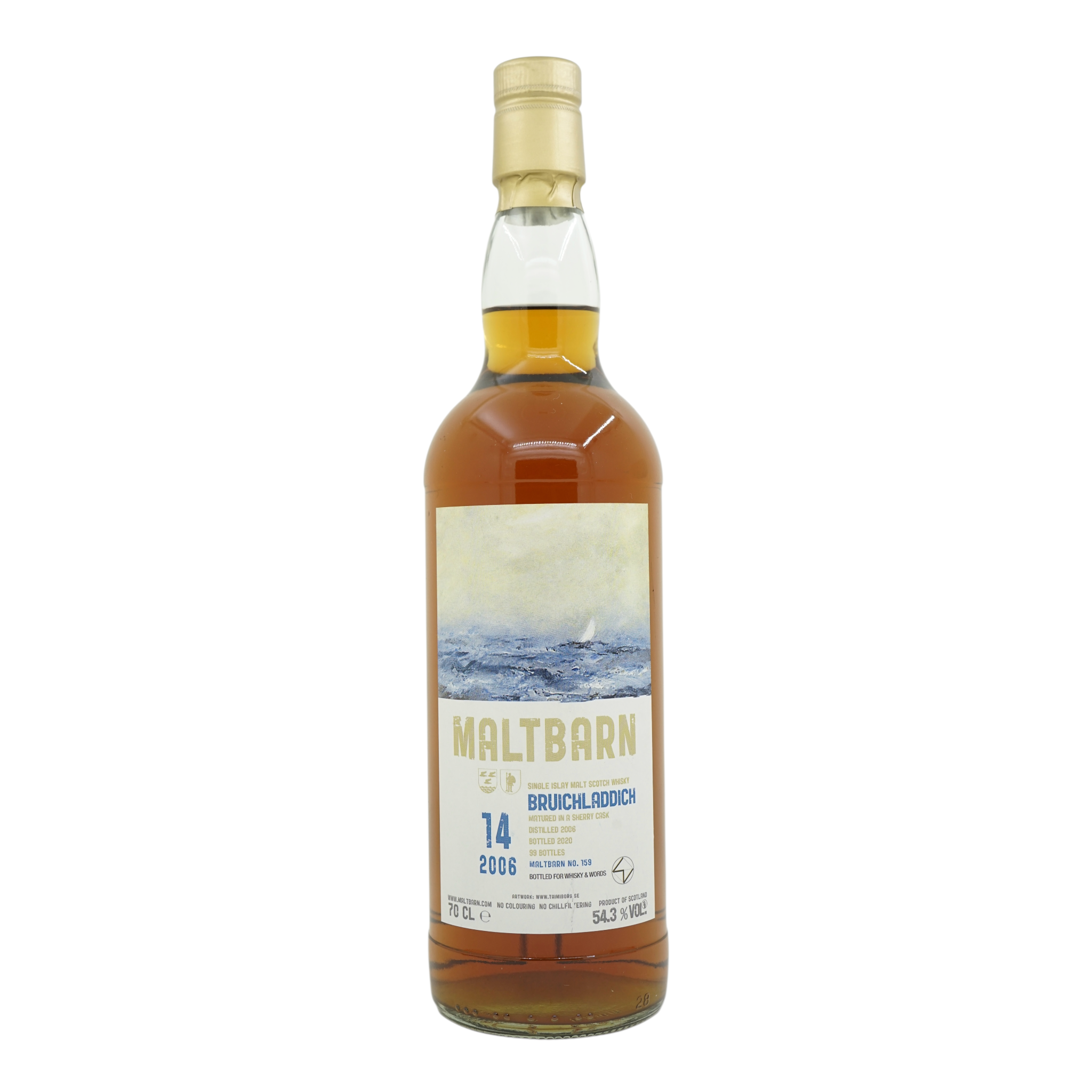 Bruichladdich 2006/2020 14 Year Old Bottled for Whisky&Words Maltbarn No.159