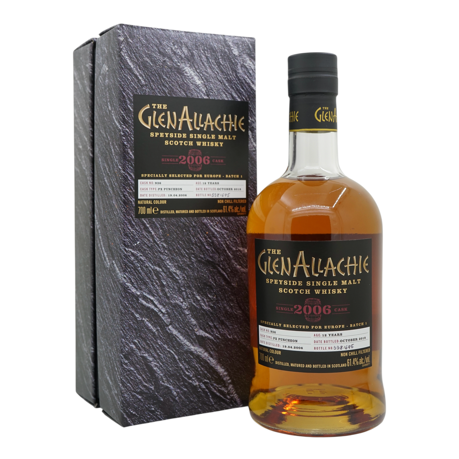 Glenallachie 2006/2018 Single Cask for Europe Batch 1 PX Puncheon #936