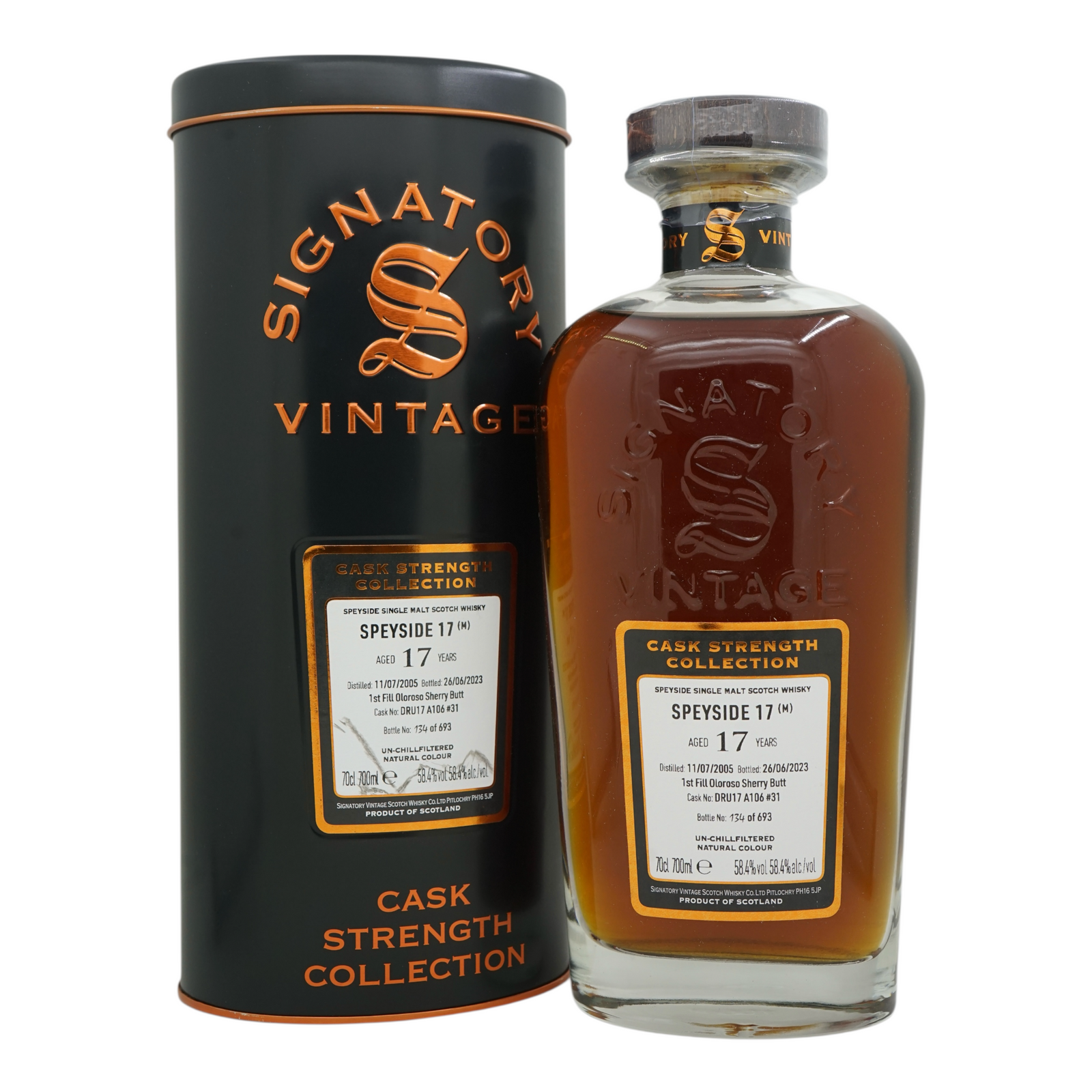 Speyside (M) 2005/2023 17 Year Old Cask Strength Collection Signatory Vintage DRU17/A106#31