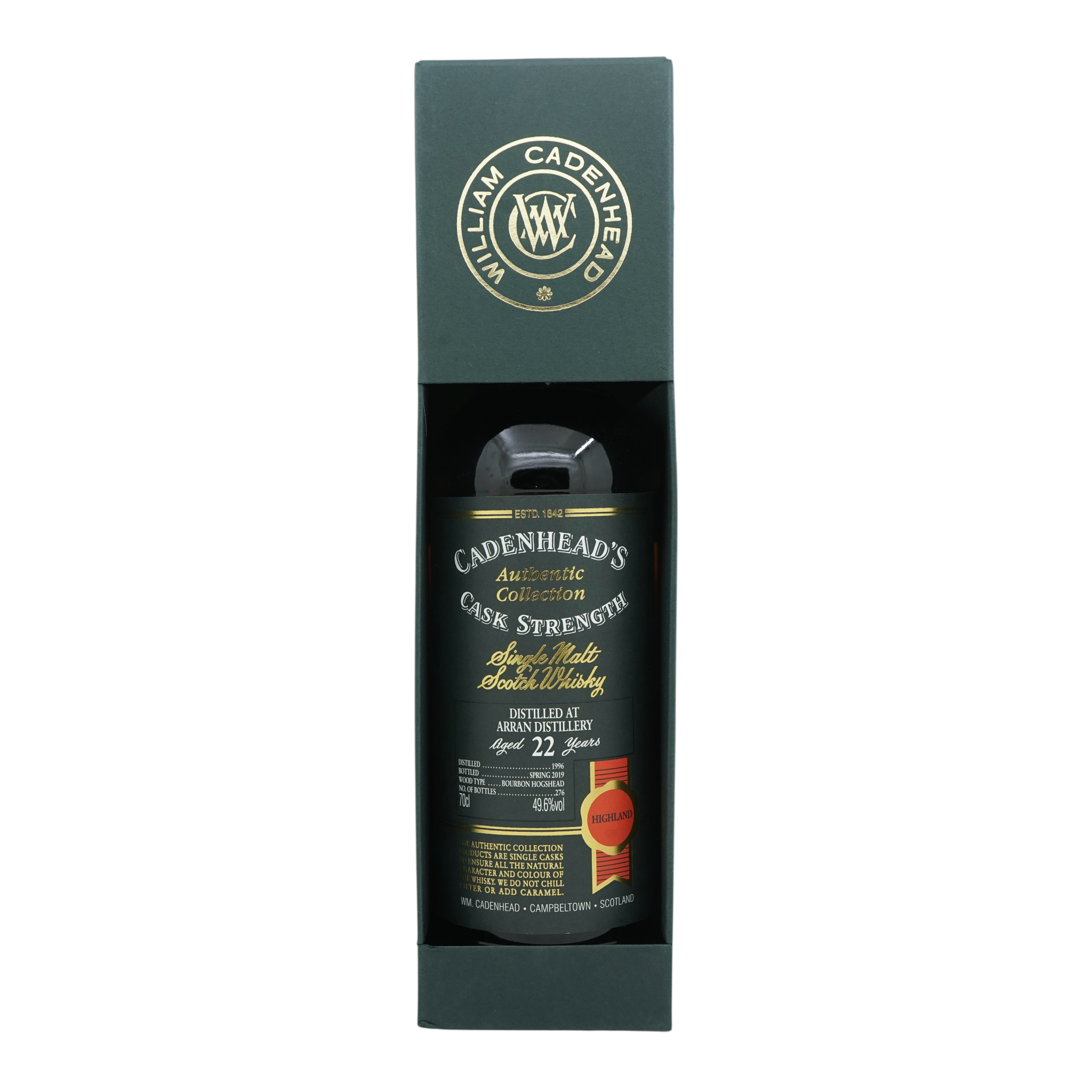 Arran 1996/2019 22 Year Old Authentic Collection Cadenhead's 49.6%